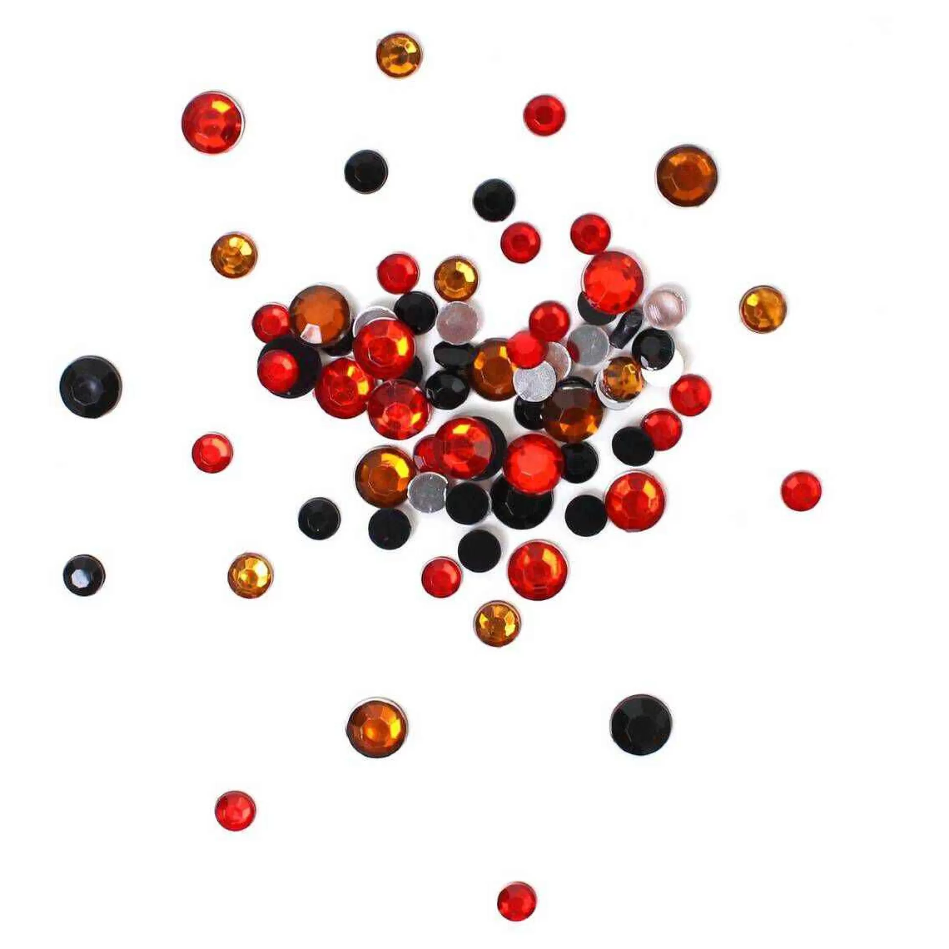 Black And Red Assorted Round Gems 90G-Hobbycraft Sale