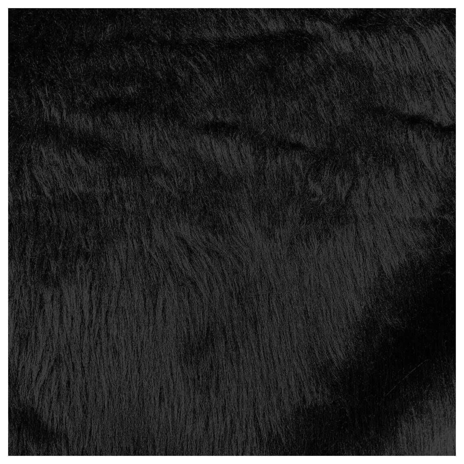 Black Fun Fur Fabric By The Metre-Hobbycraft Sale