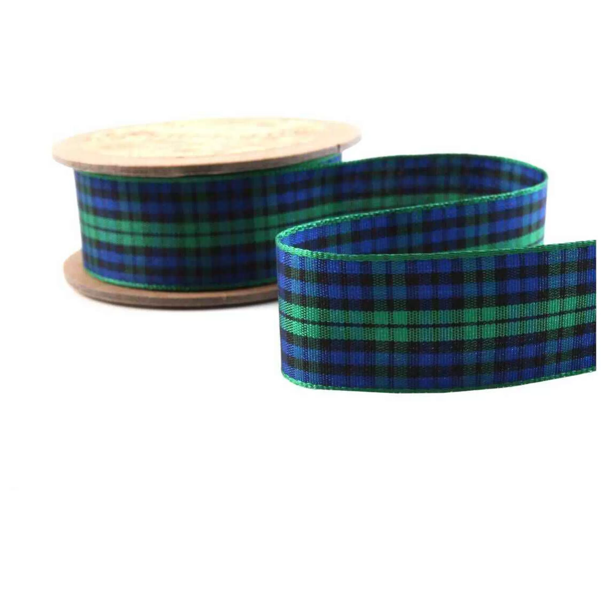 Blue Tartan Ribbon 24Mm X 5M-Hobbycraft Outlet