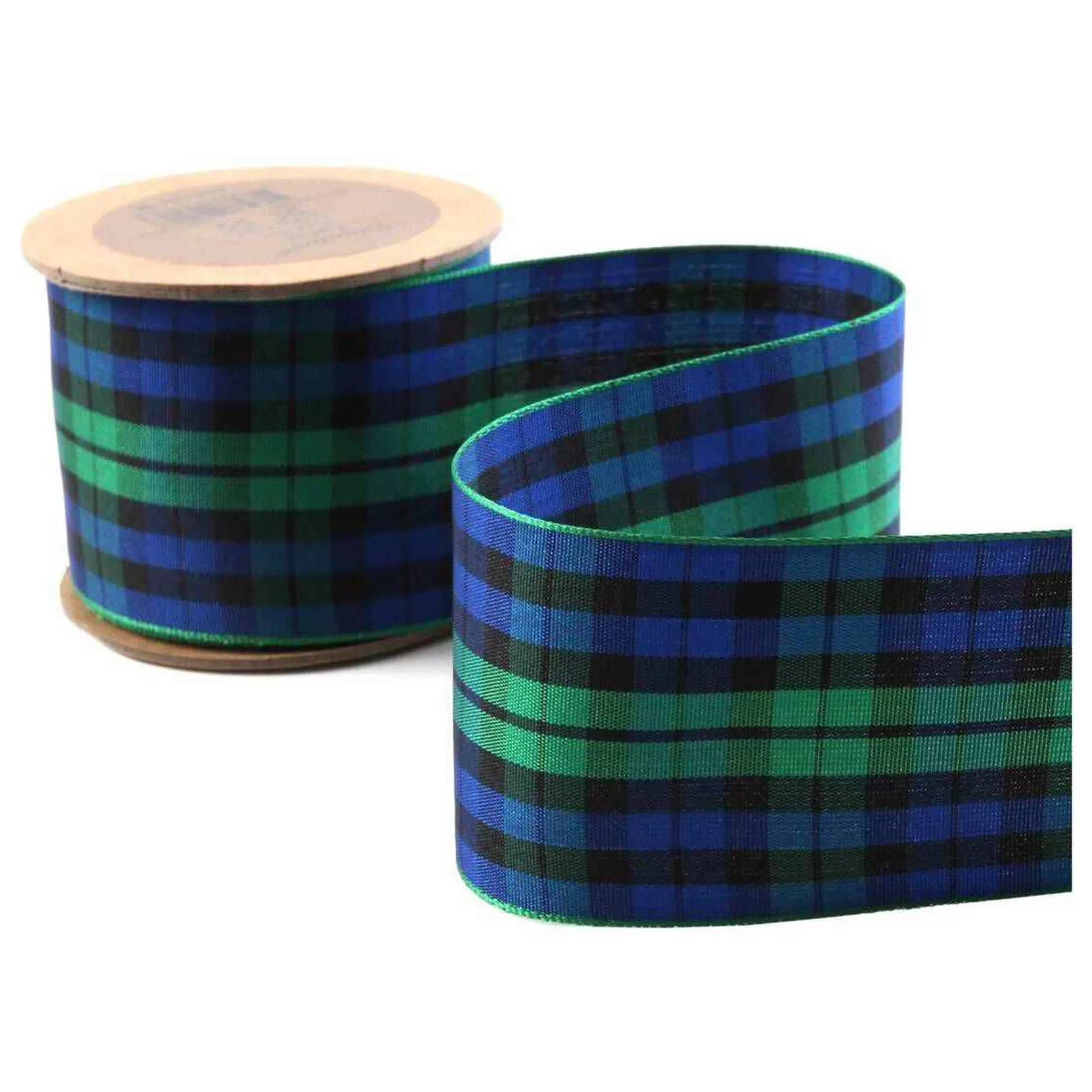 Blue Tartan Ribbon 50Mm X 3M-Hobbycraft Clearance