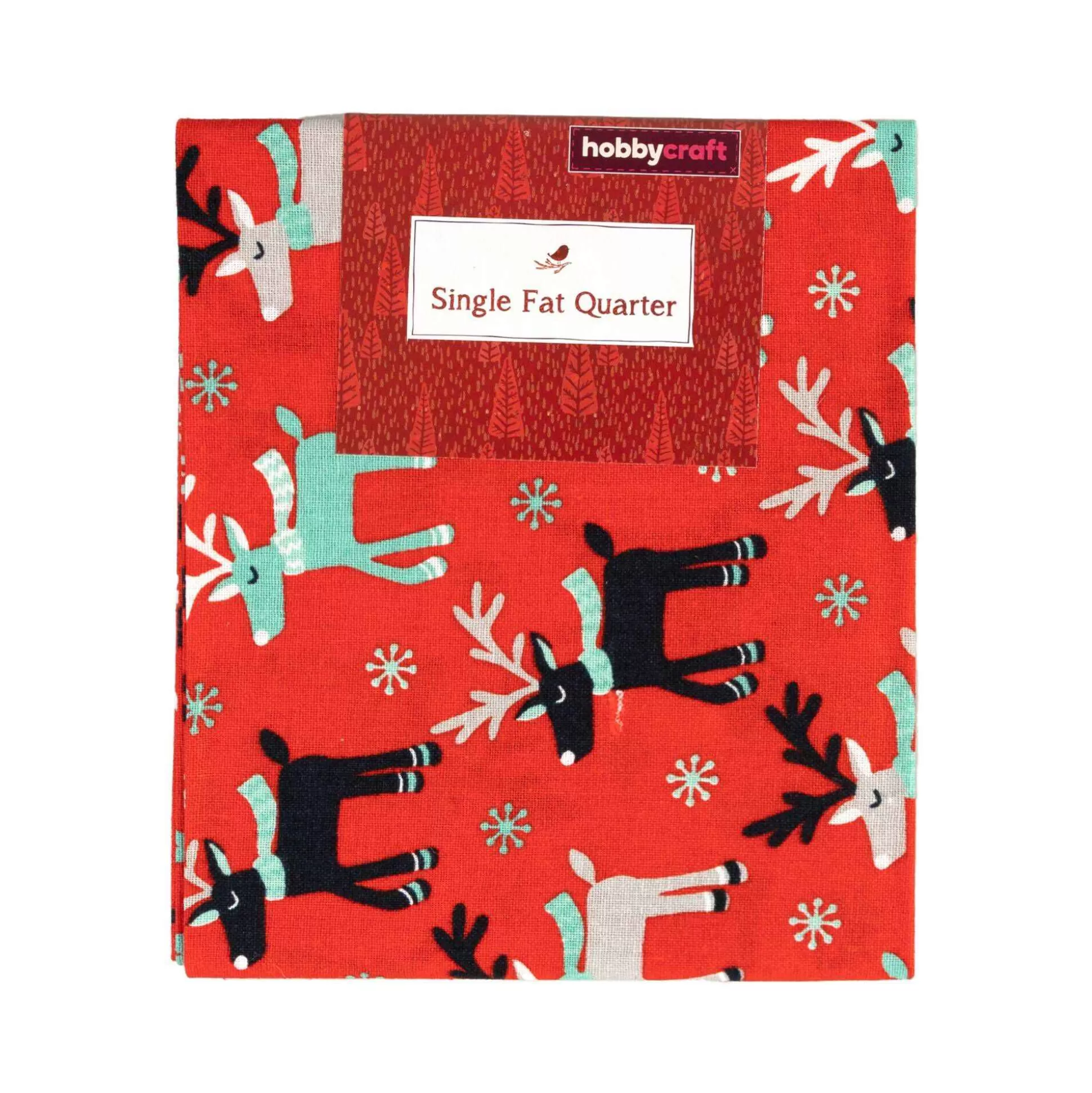 Bright Reindeer Single Cotton Fat Quarter-Hobbycraft Shop