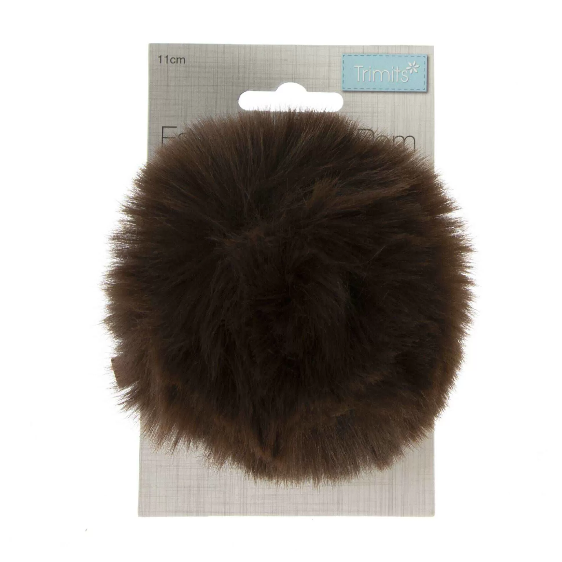 Brown Faux Fur Pom Pom 11Cm-Hobbycraft Store