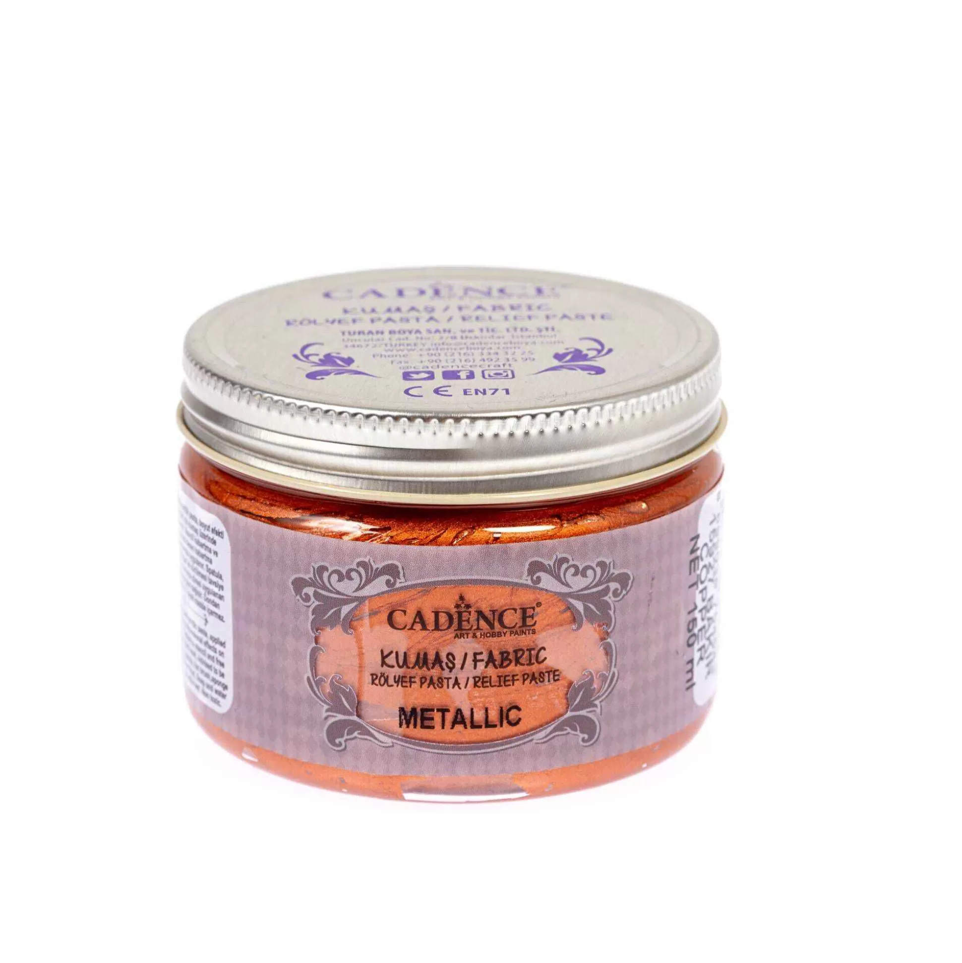 Cadence Metallic Copper Relief Paste 150Ml-Hobbycraft New