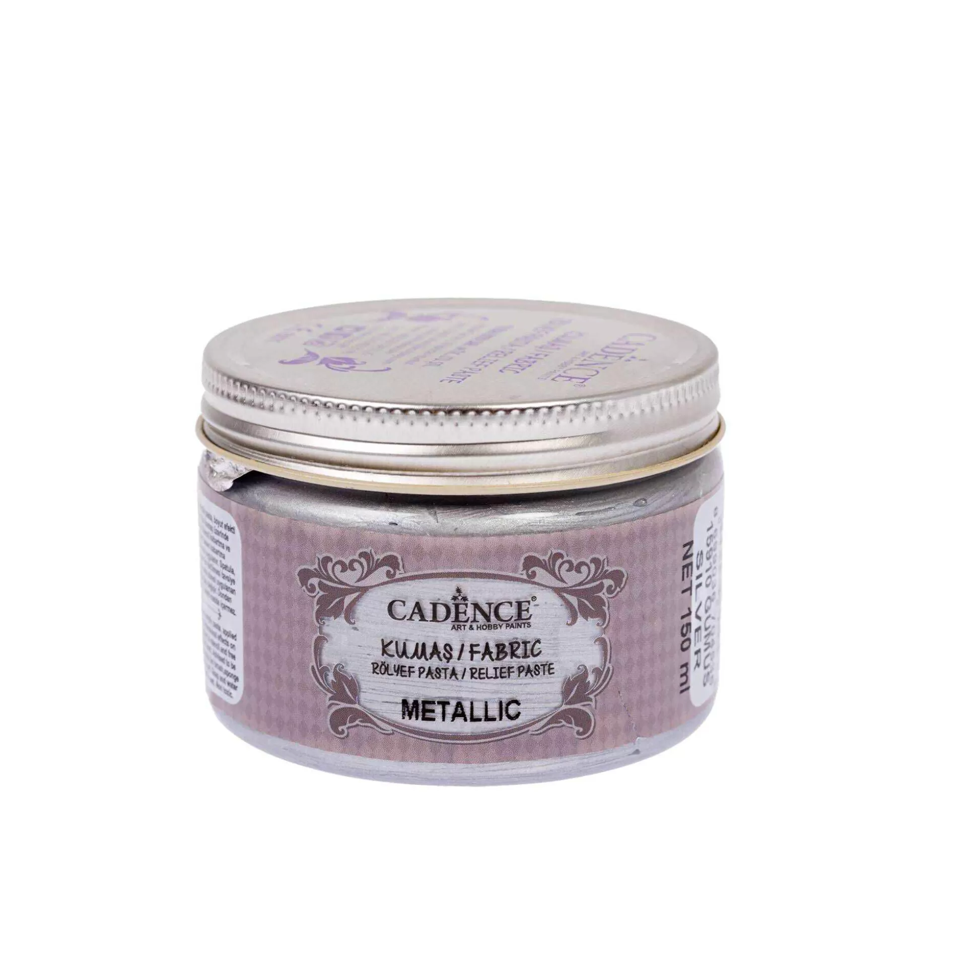 Cadence Metallic Silver Relief Paste 150Ml-Hobbycraft New