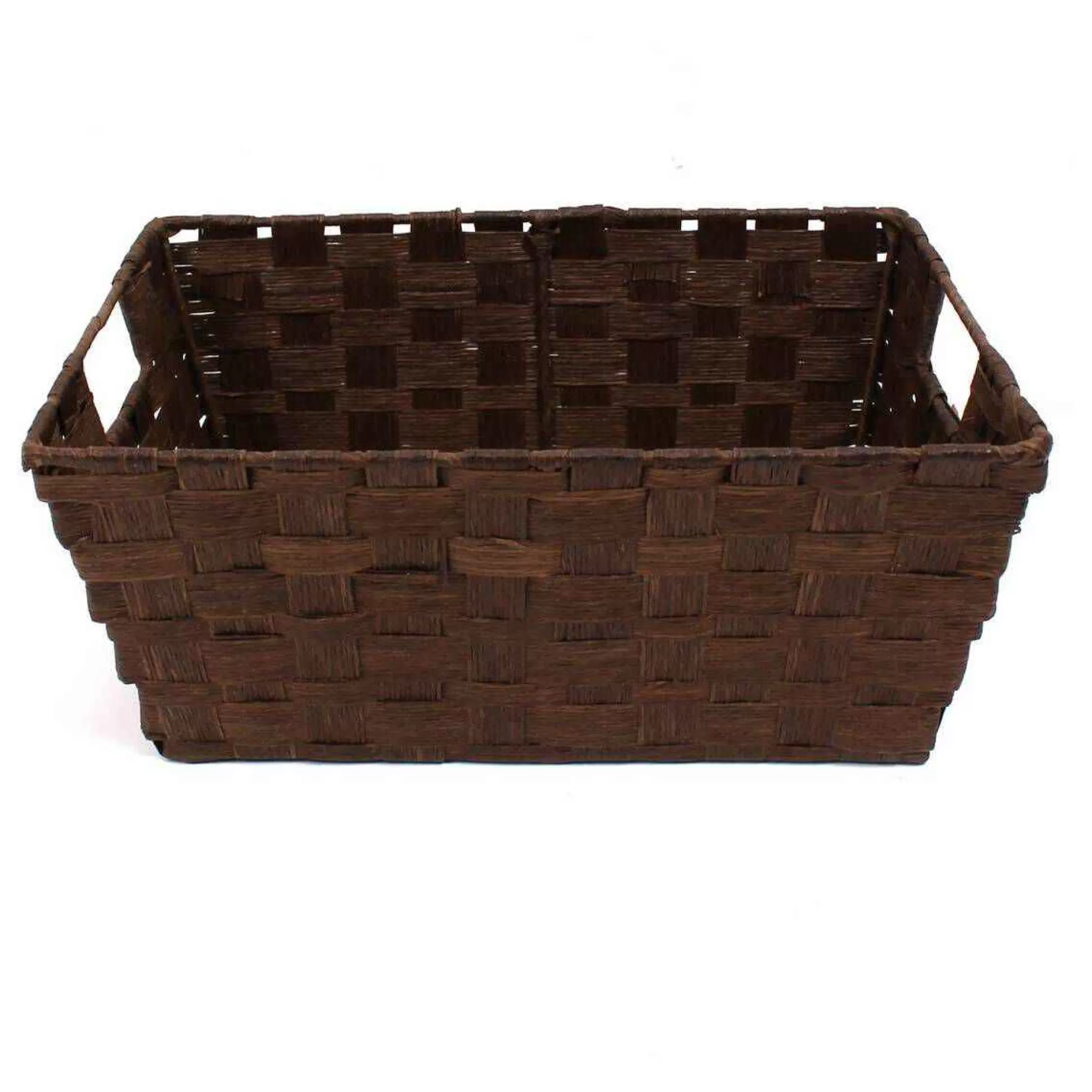 Chocolate Brown Paper Storage Basket 33Cm X 23Cm X 14Cm-Hobbycraft Sale