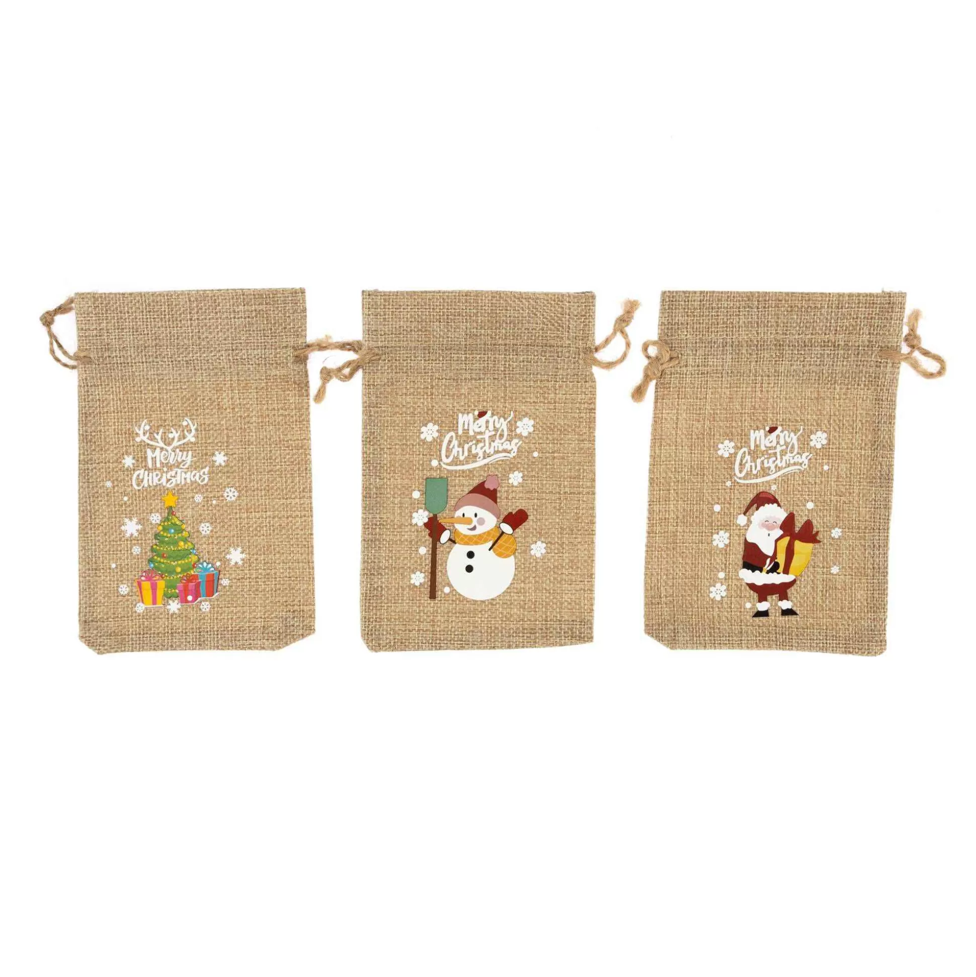 christmas_jute_bags_6_pack_3.webp Christmas Jute Bags 6 Pack-Hobbycraft Online