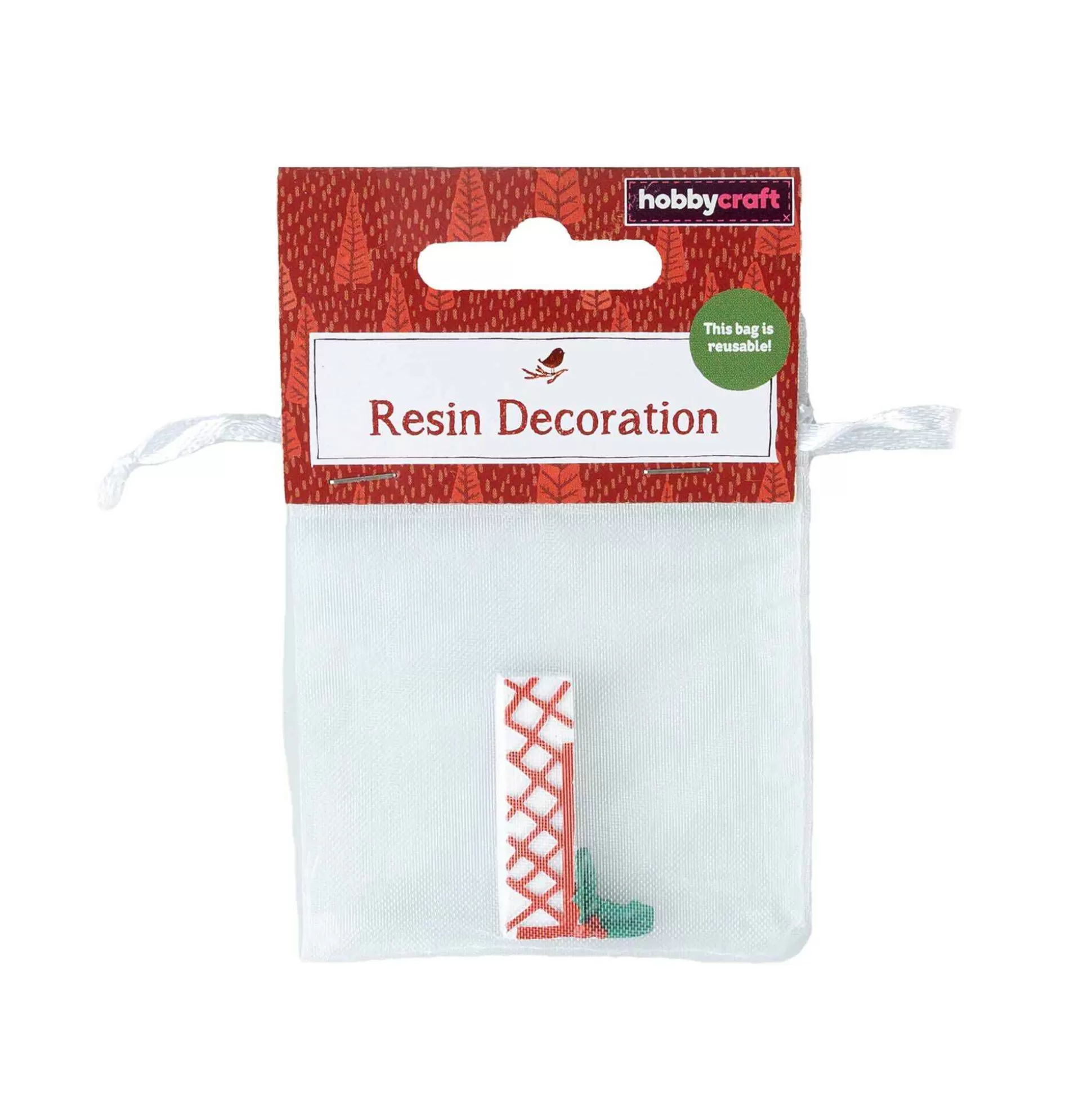 Christmas Resin Letter I Decoration 4Cm-Hobbycraft New