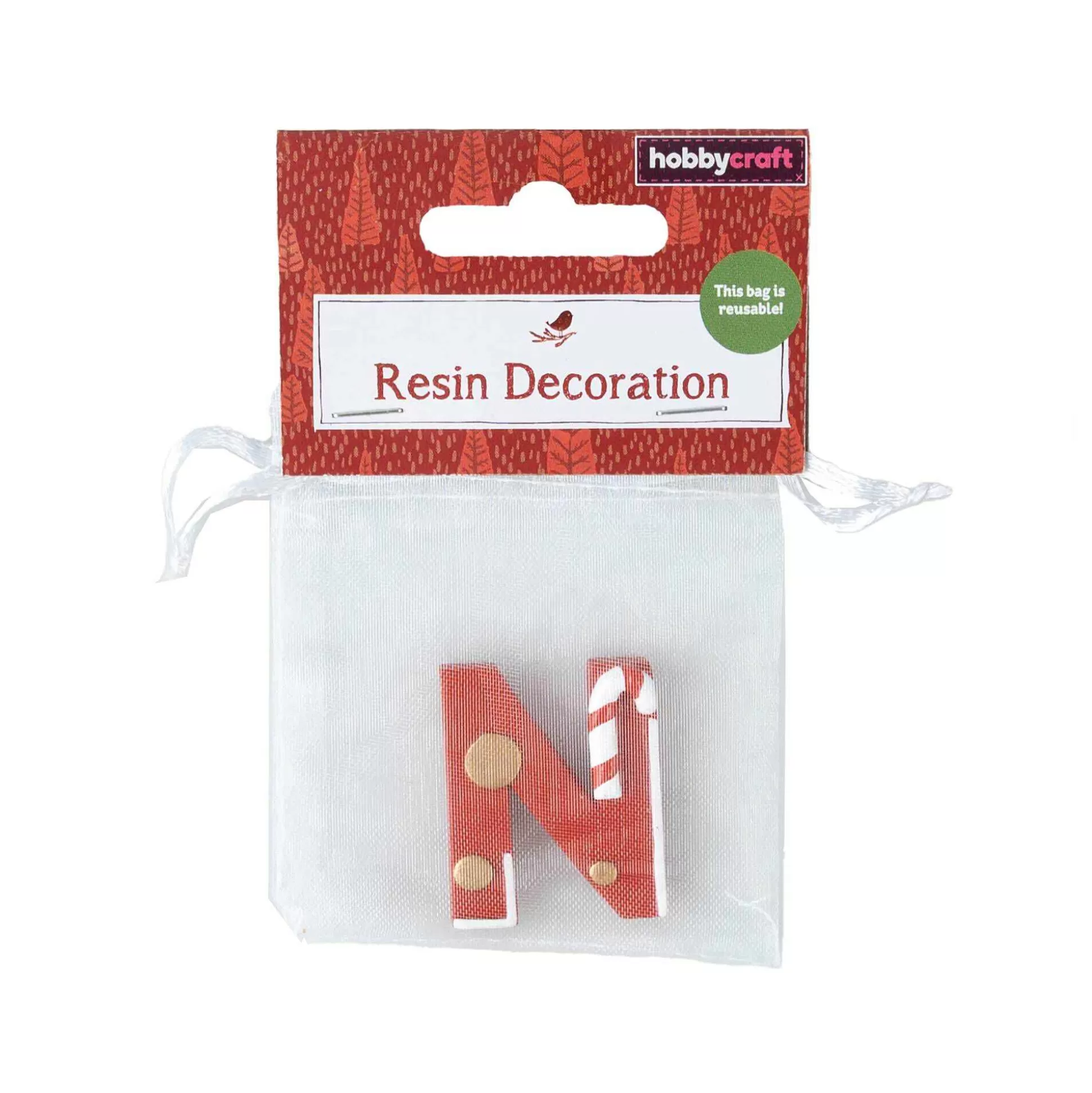 Christmas Resin Letter N Decoration 4Cm-Hobbycraft Best