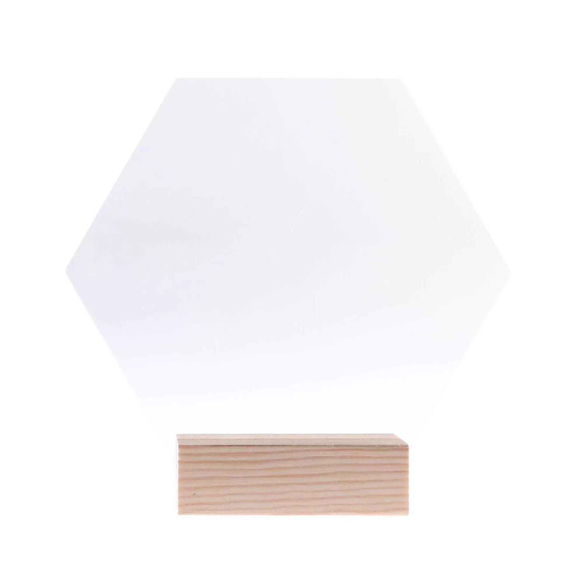 clear_hexagon_acrylic_table_sign_16cm_2.webp Clear Hexagon Acrylic Table Sign 16Cm-Hobbycraft Best