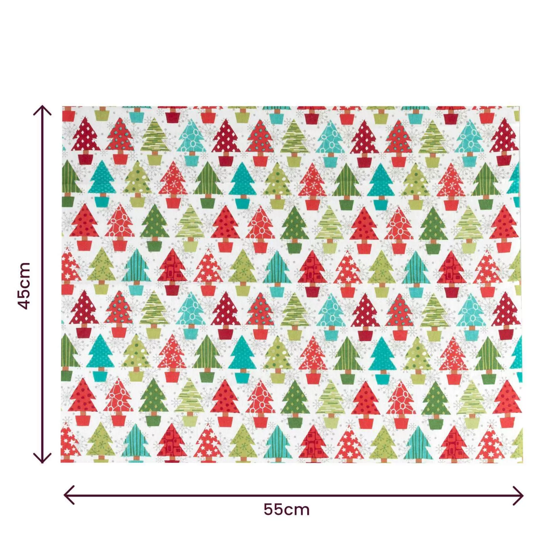 Colourful Trees Single Cotton Fat Quarter-Hobbycraft Clearance