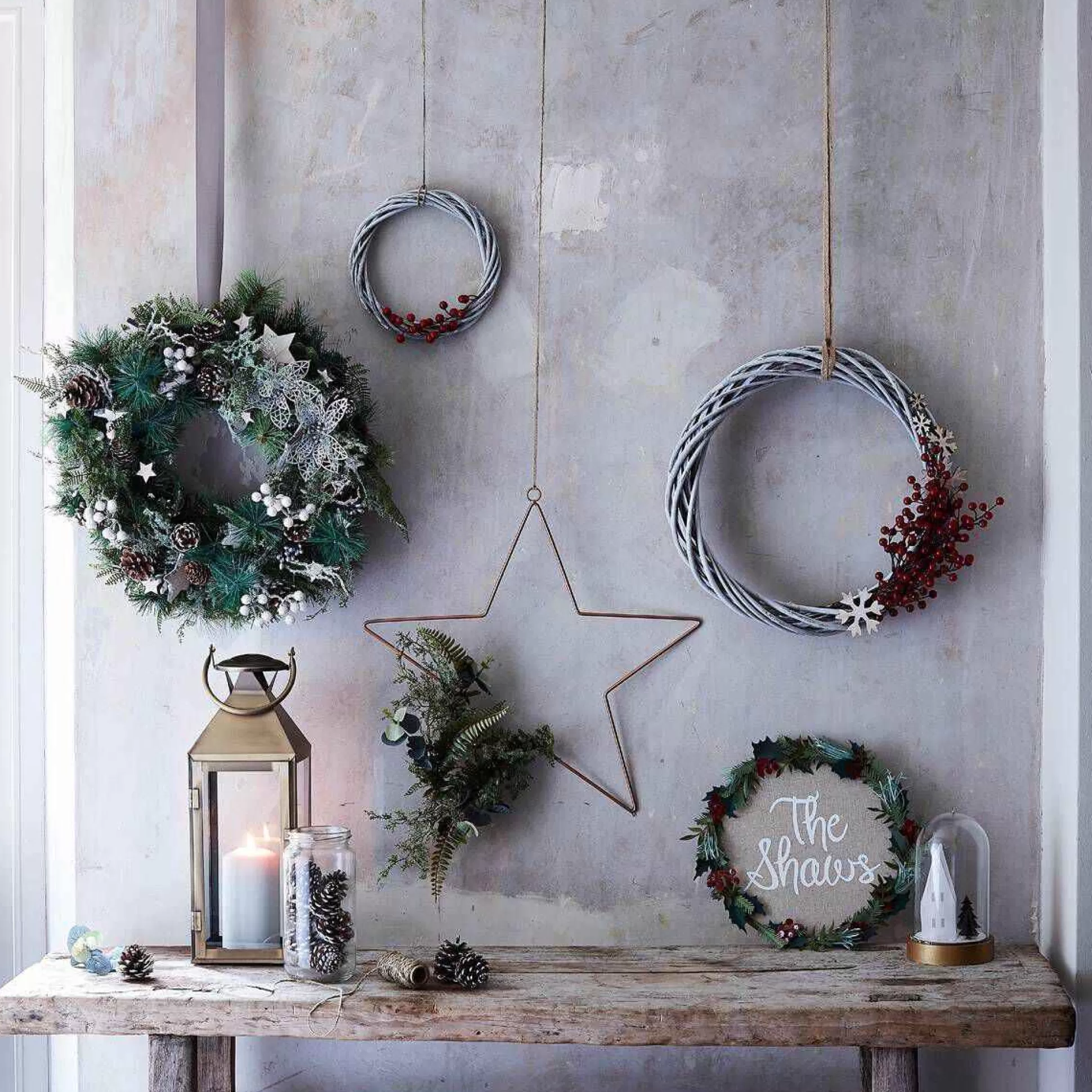 copper_wire_star_wreath_45cm_3.webp Copper Wire Star Wreath 45Cm-Hobbycraft Shop