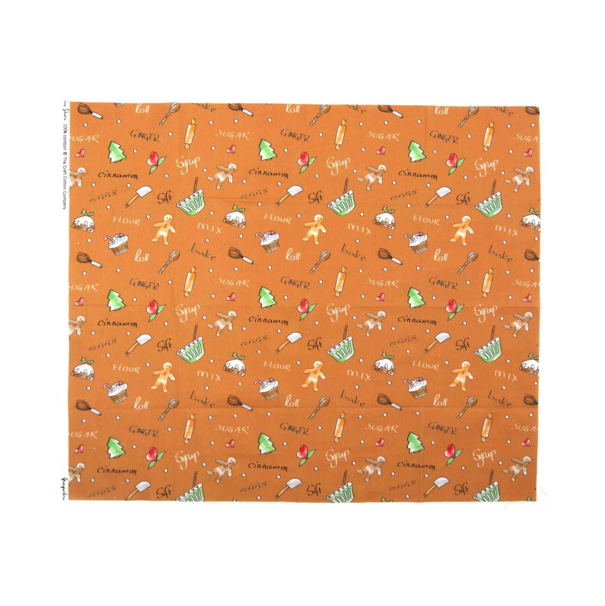 Debbie Shore Gingerbread Biscuit Cotton Fat Quarters 5 Pack-Hobbycraft Best