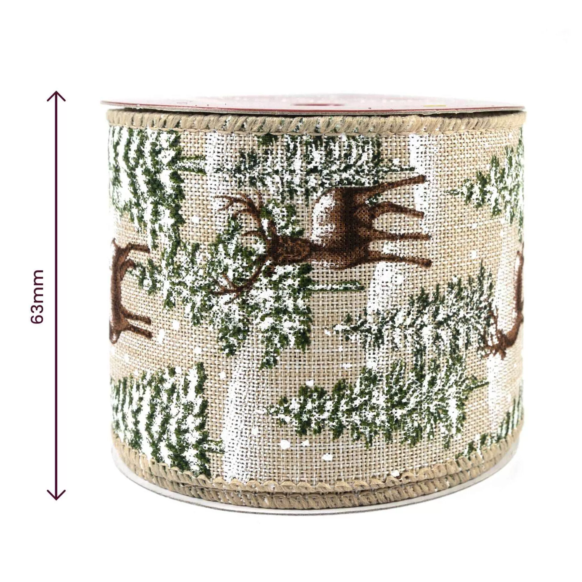 deer_and_trees_wire_edge_ribbon_63mm_x_3m_4.webp Deer And Trees Wire Edge Ribbon 63Mm X 3M-Hobbycraft Online