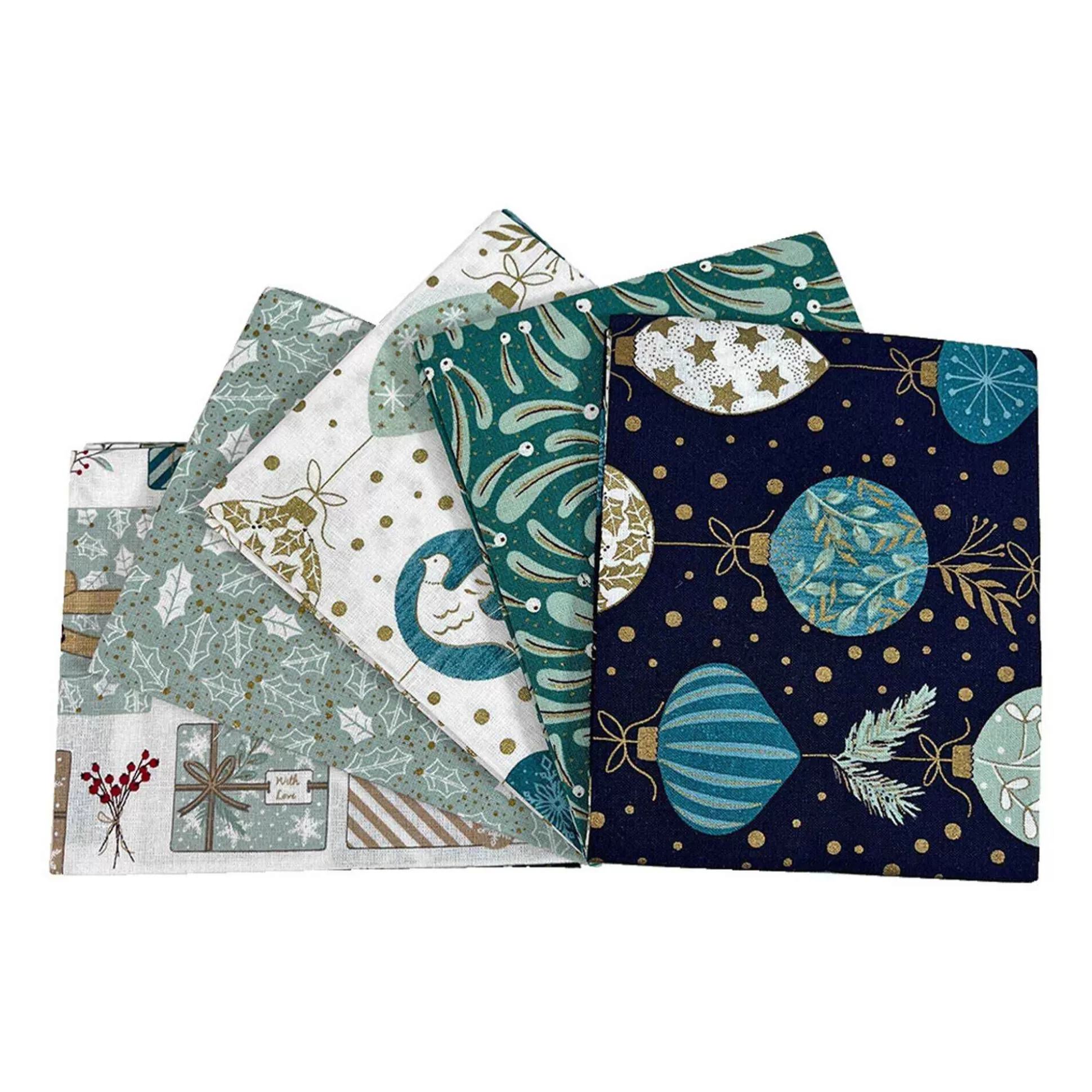 Deluxe Christmas Cotton Fat Quarters 5 Pack-Hobbycraft Discount