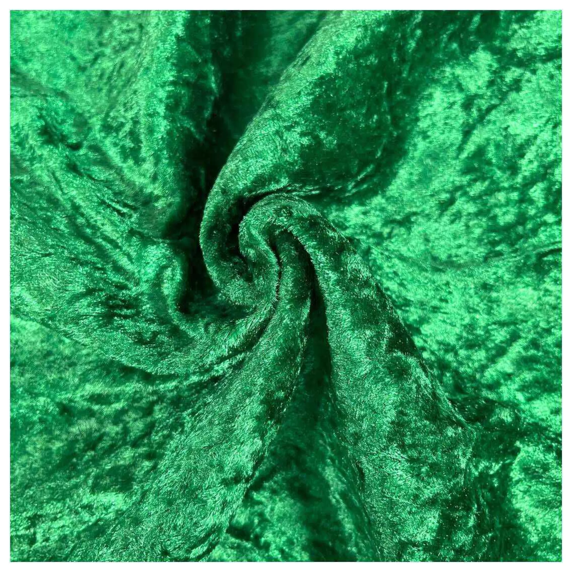 Emerald Crushed Velour Fabric By The Metre-Hobbycraft Online