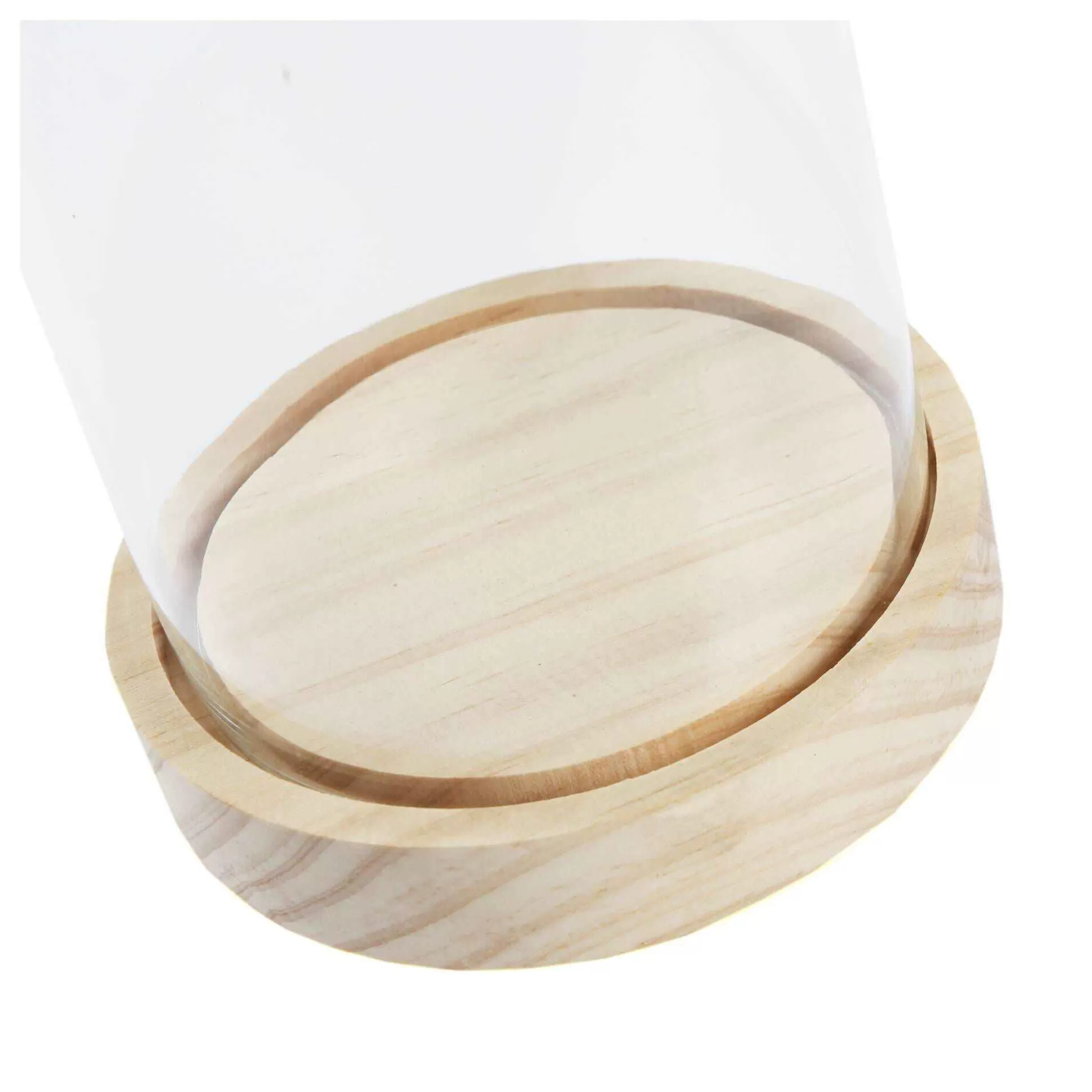 Glass Cloche With Wooden Base 11.5Cm X 21Cm-Hobbycraft Online