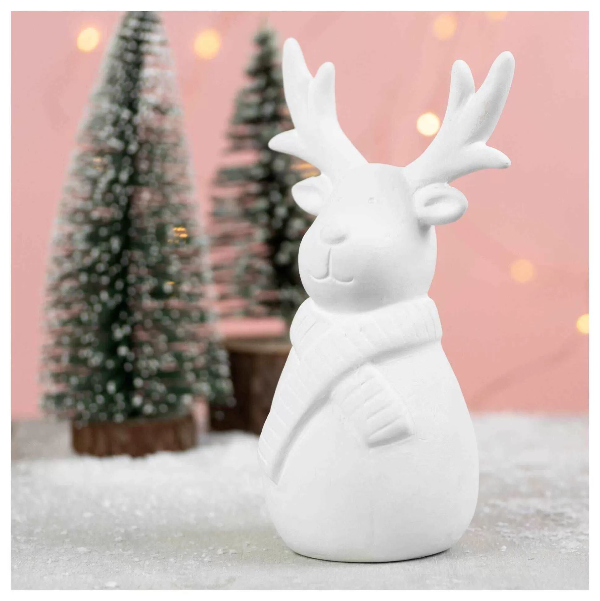 Glazed Standing Ceramic Reindeer 15.5Cm-Hobbycraft Hot