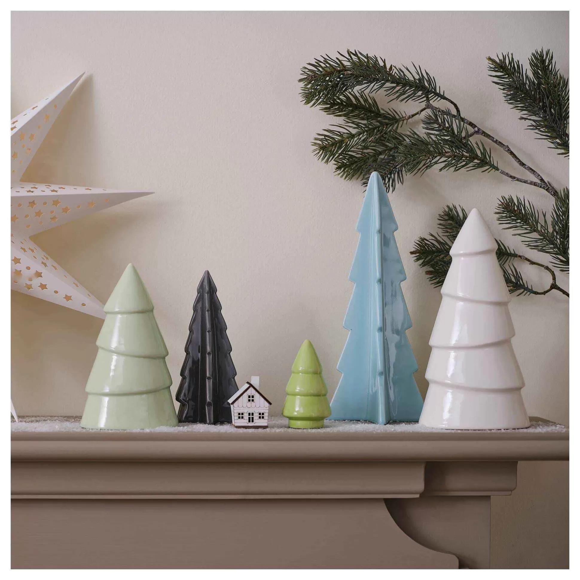 Glazed White Standing Ceramic Tree 22Cm-Hobbycraft Clearance