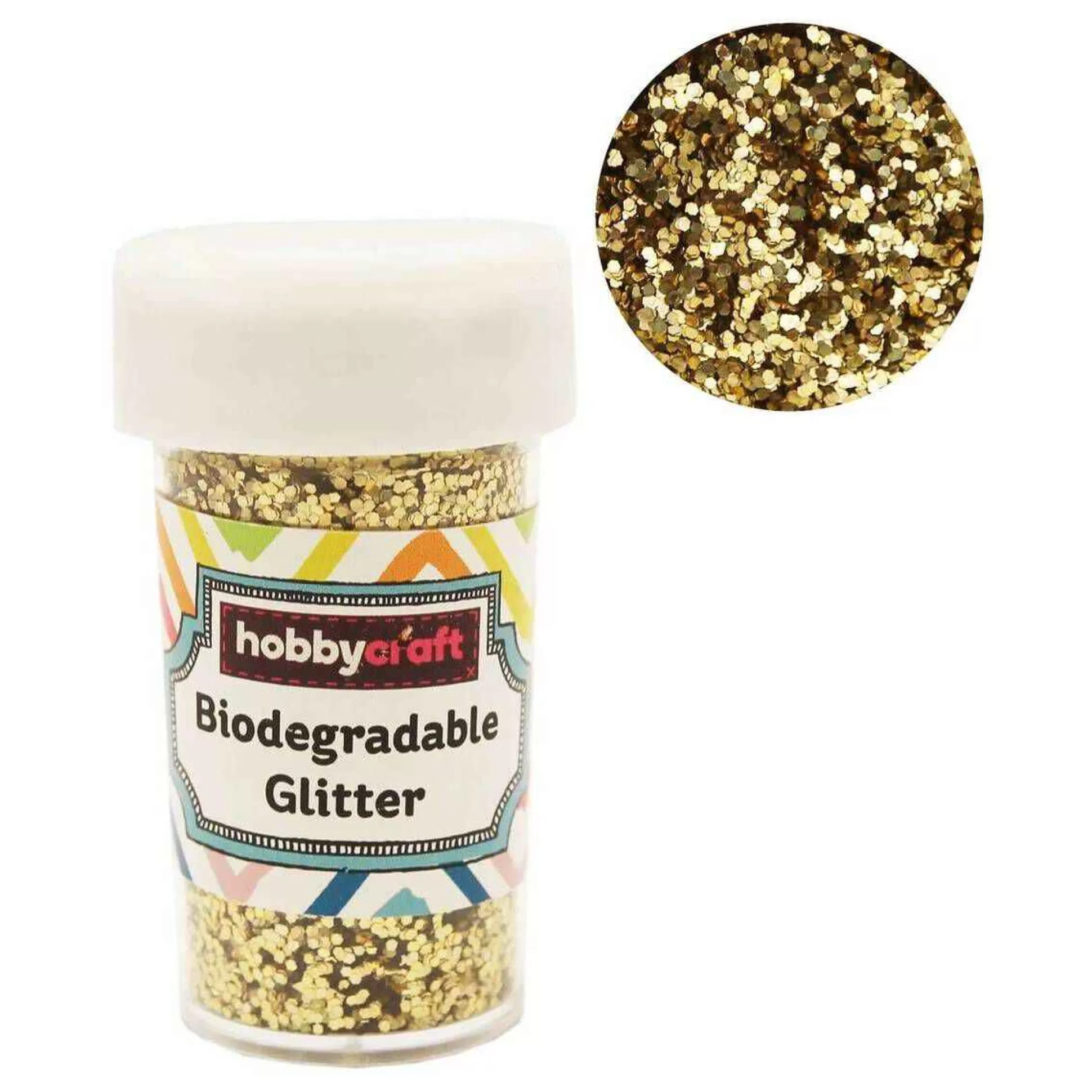 Gold Biodegradable Flaky Glitter Shaker 20G-Hobbycraft Clearance