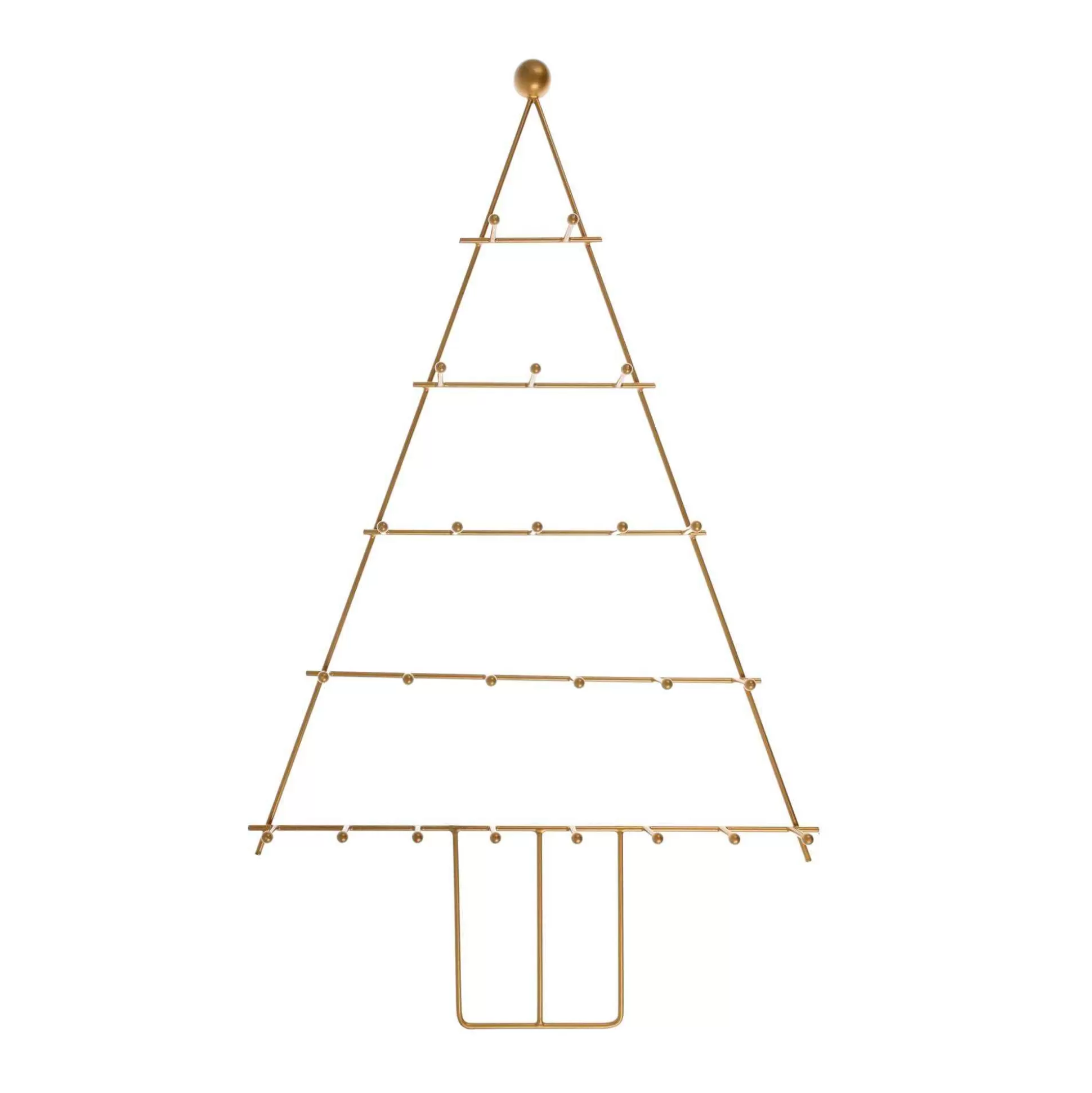 Gold Christmas Tree Wall Hanging With Hooks 55Cm X 32Cm-Hobbycraft Cheap