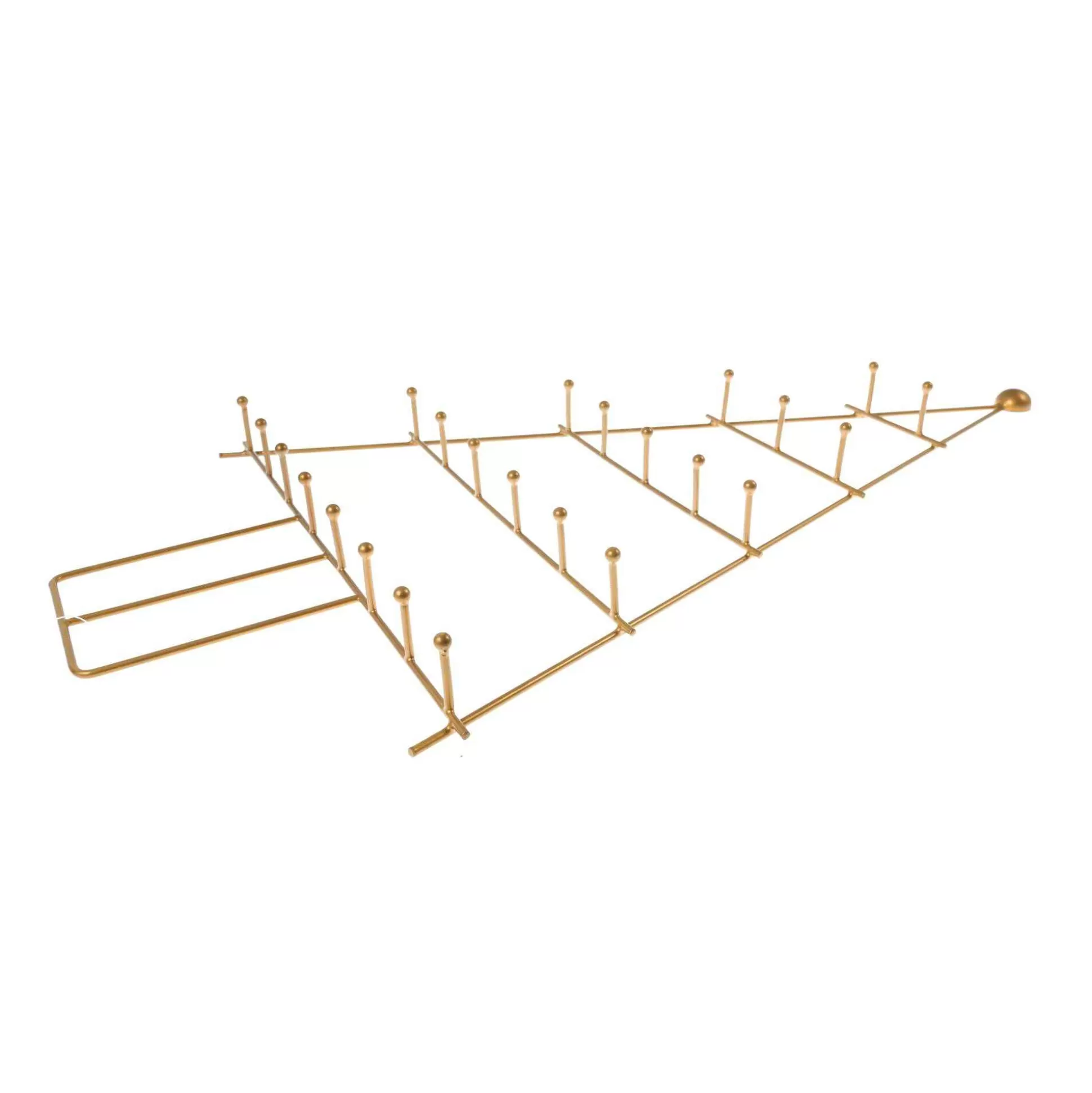 Gold Christmas Tree Wall Hanging With Hooks 55Cm X 32Cm-Hobbycraft Cheap