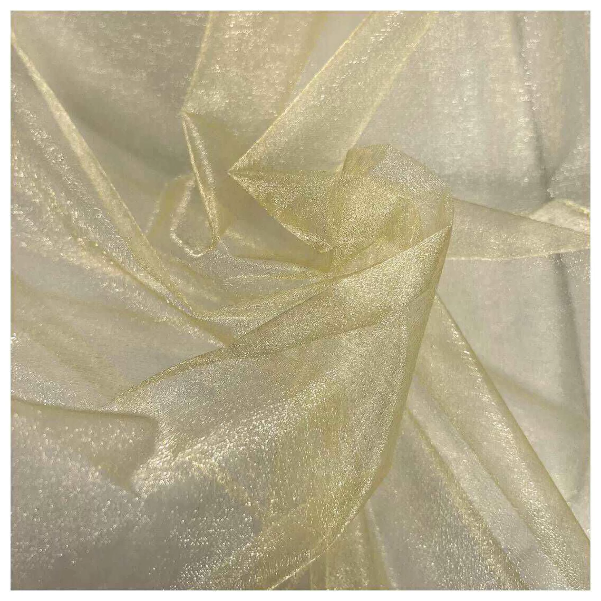 Gold Crystal Organza Fabric By The Metre-Hobbycraft Online