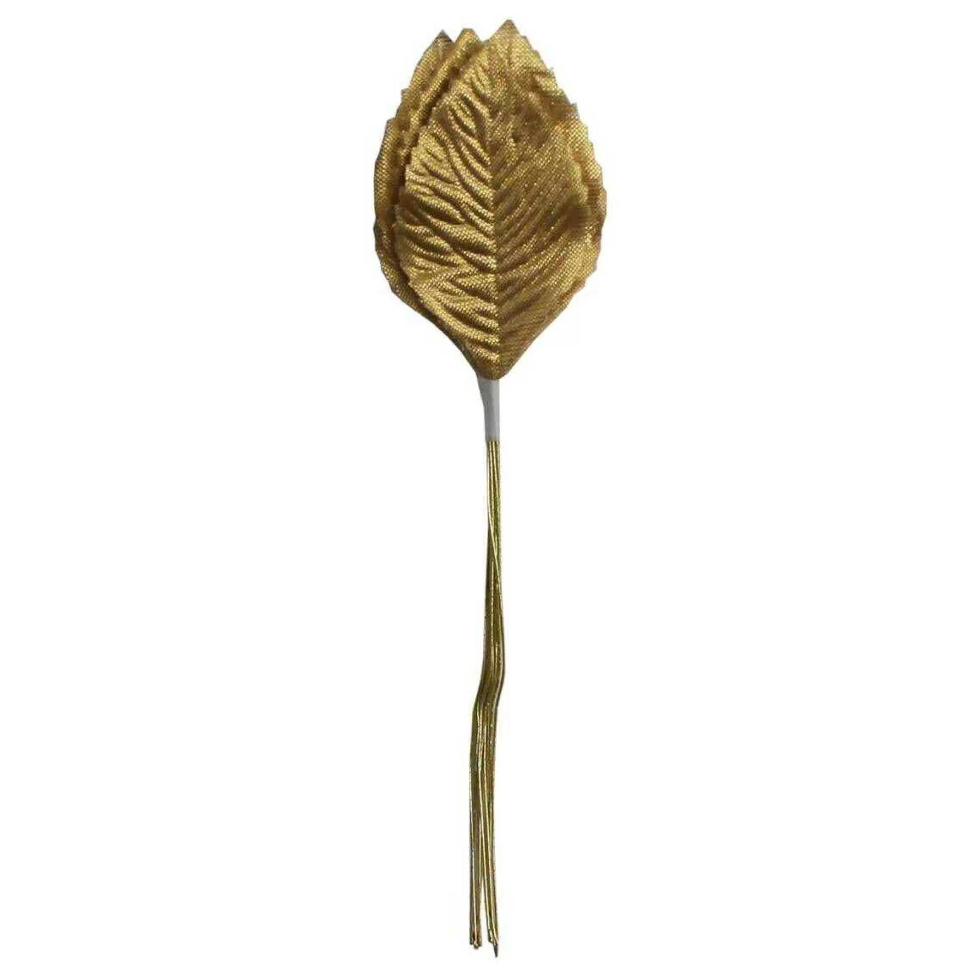 Gold Wired Rose Leaves 12 Pack-Hobbycraft Shop