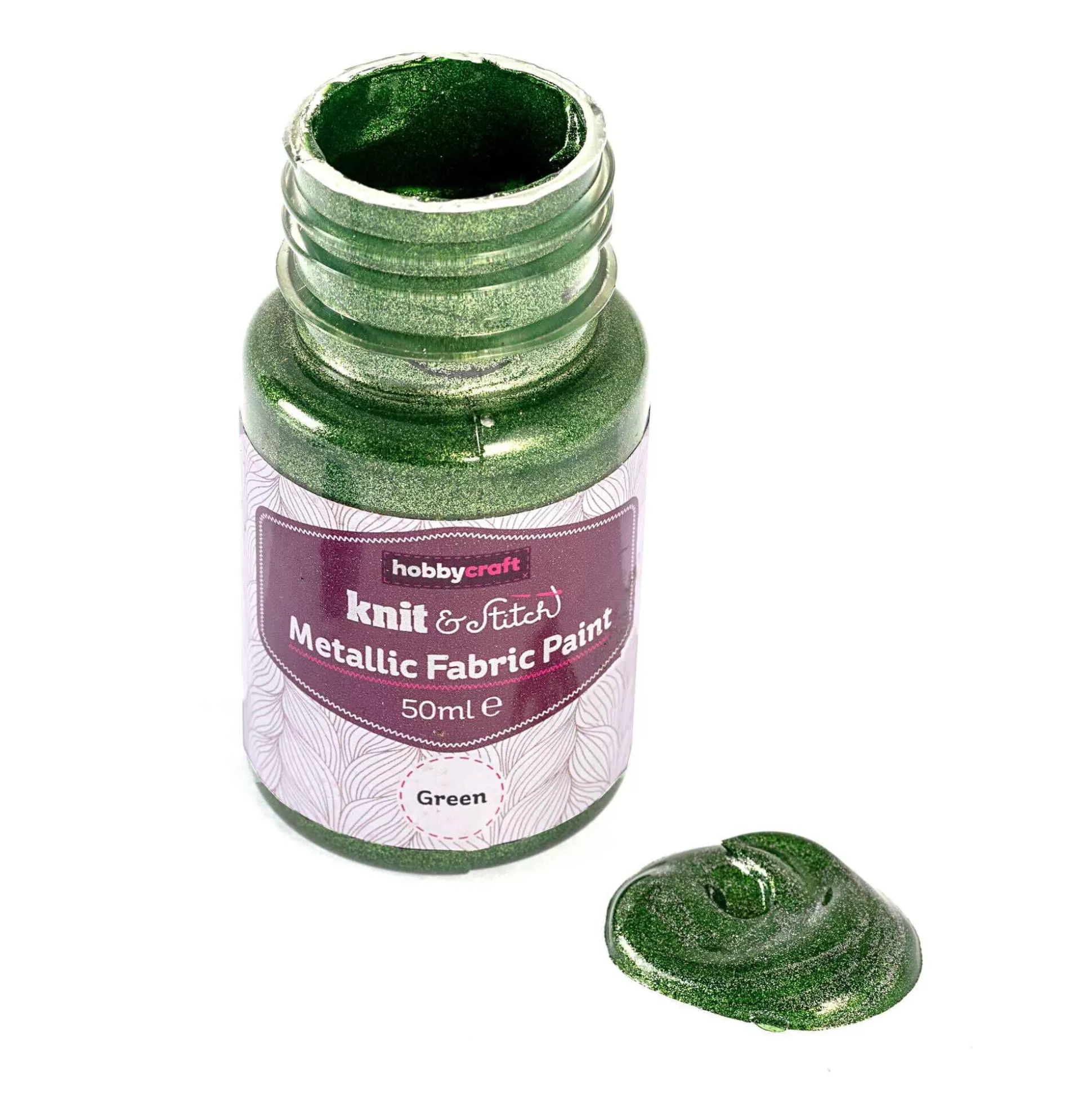 Green Metallic Fabric Paint 50Ml-Hobbycraft Sale