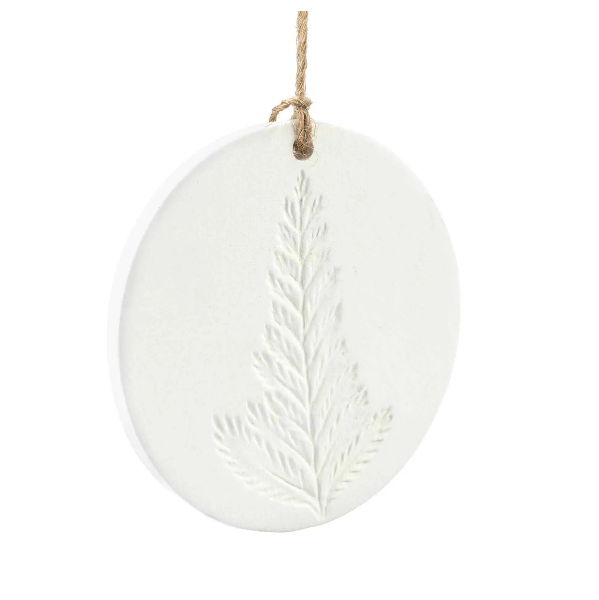 Hanging Ceramic Fern Leaf Decoration 7Cm-Hobbycraft Hot