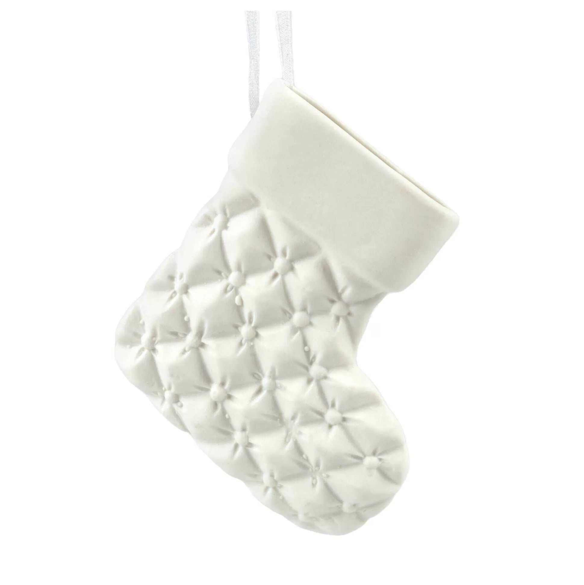 Hanging Ceramic Patterned Stocking 9Cm-Hobbycraft Outlet