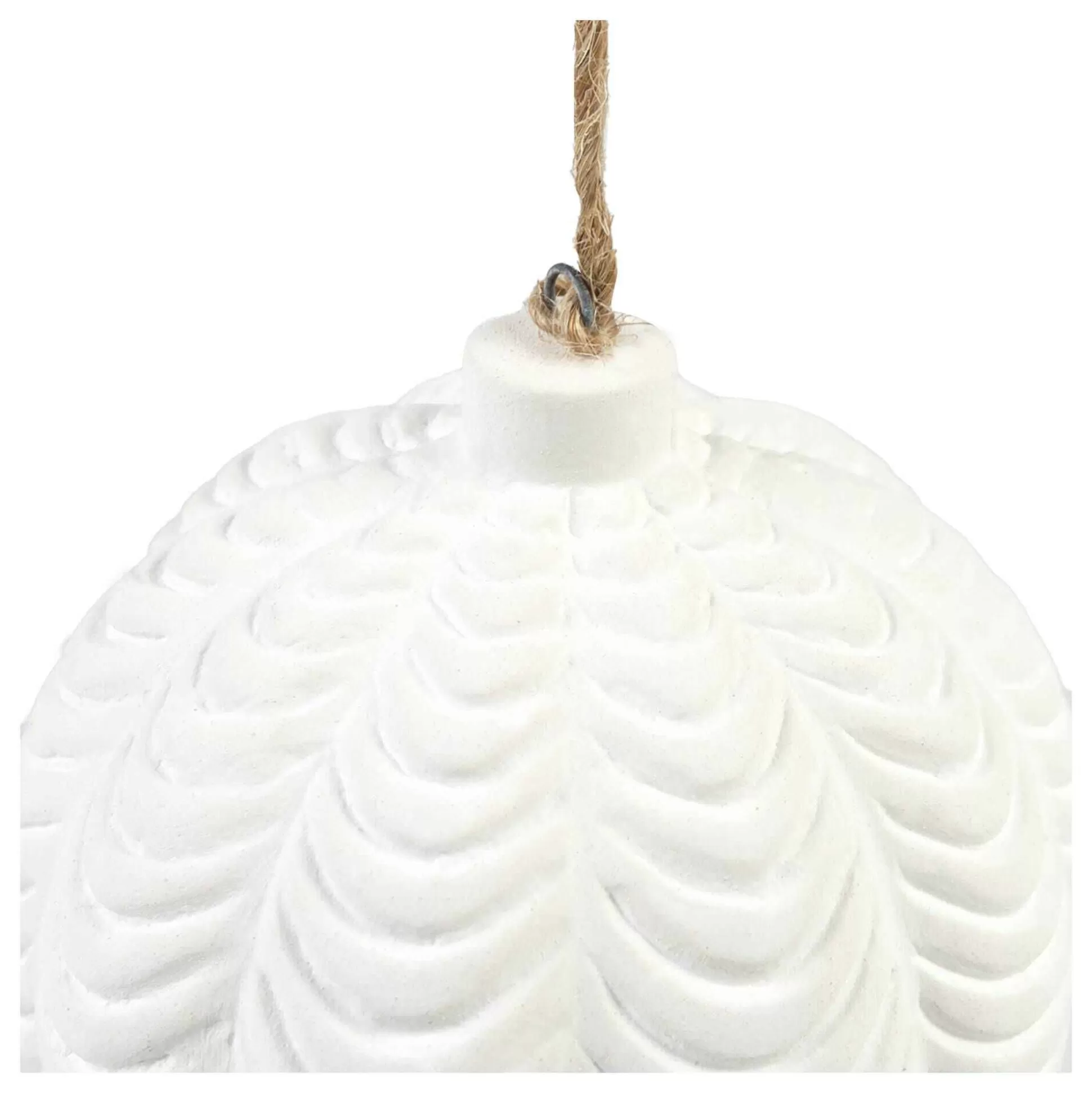 Hanging Ceramic Scalloped Bauble 7Cm-Hobbycraft Store
