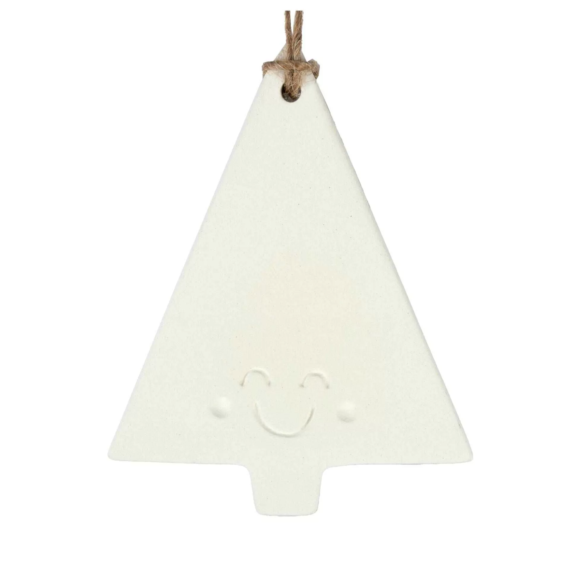 Hanging Ceramic Smiley Christmas Tree 10Cm-Hobbycraft Store