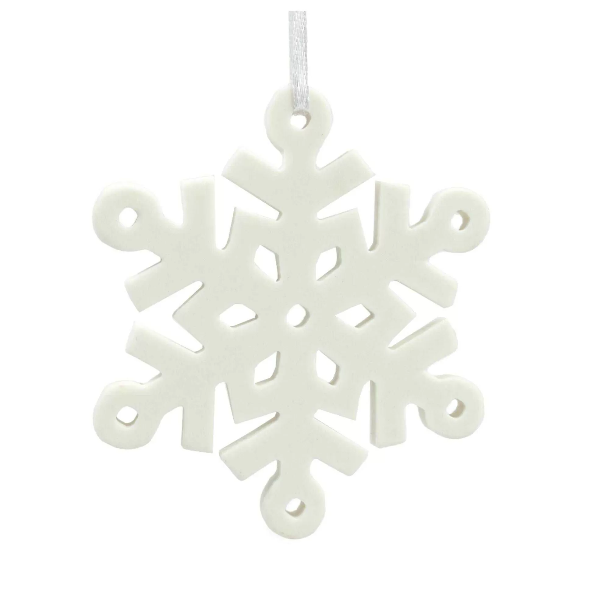 Hanging Ceramic Snowflake Decoration 9Cm-Hobbycraft Hot