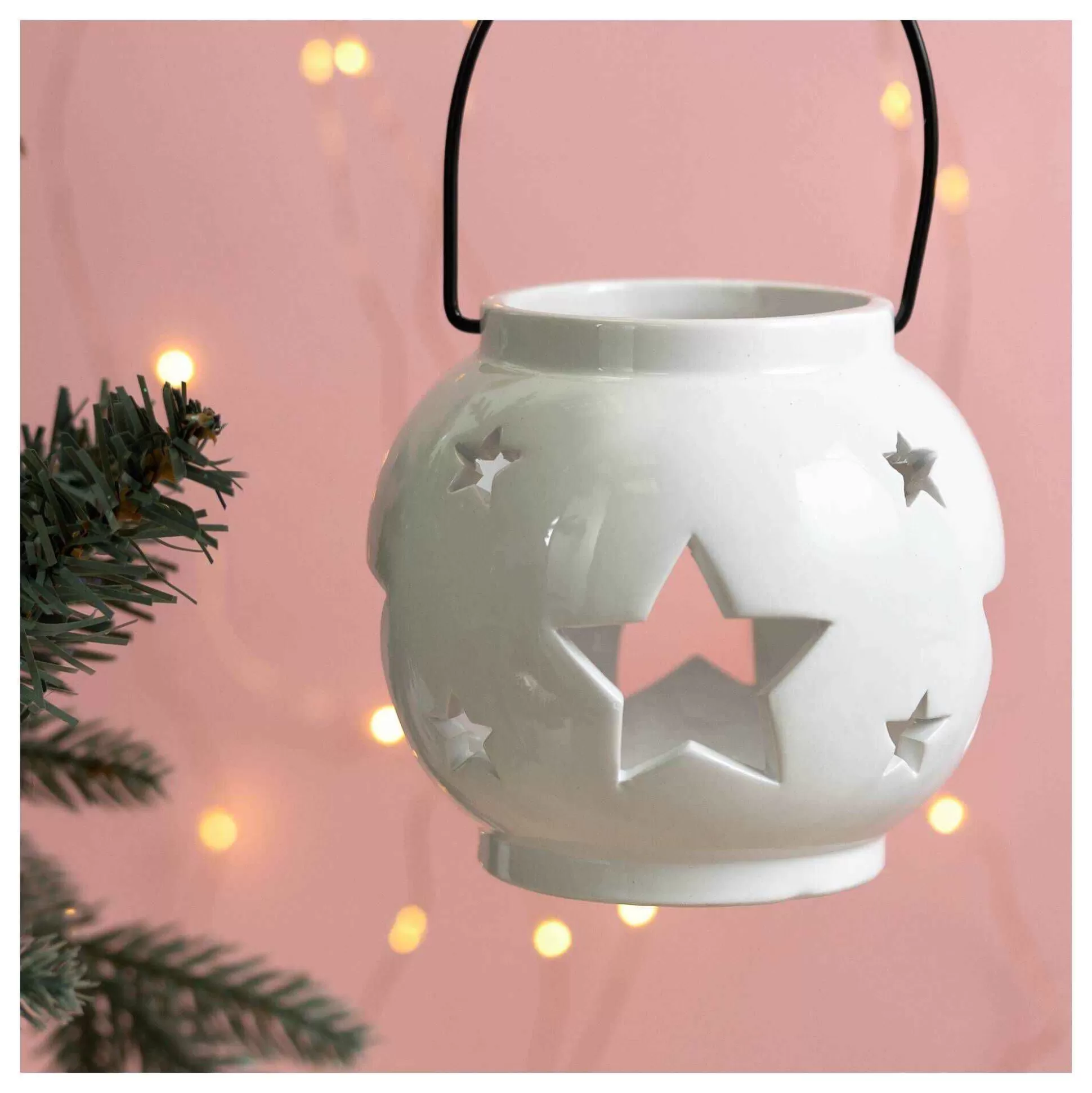 hanging_ceramic_stars_tealight_holder_14cm_2.webp Hanging Ceramic Stars Tealight Holder 14Cm-Hobbycraft Flash Sale