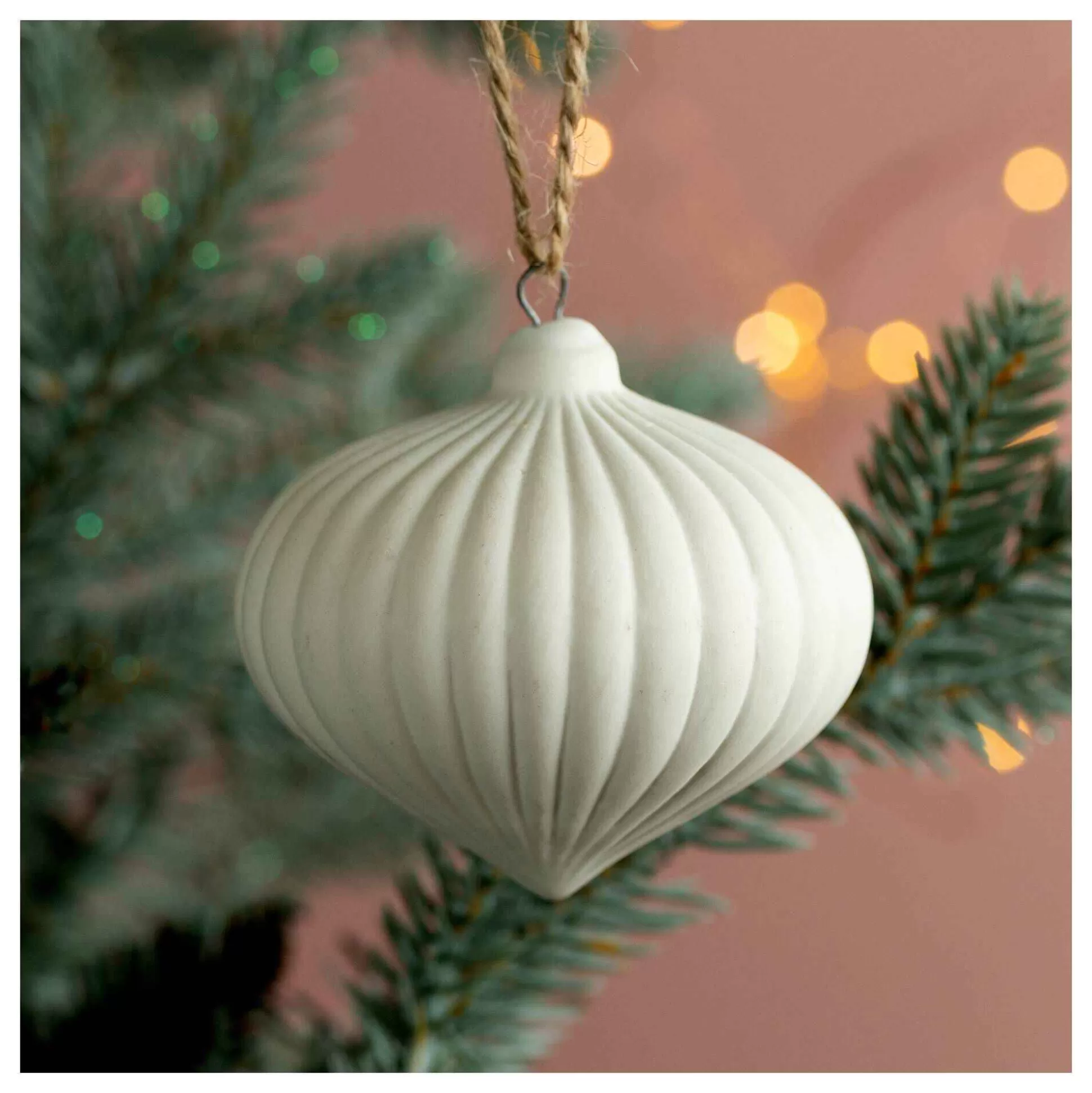 hanging_ceramic_striped_bauble_decoration_7cm_1.webp Hanging Ceramic Striped Bauble Decoration 7Cm-Hobbycraft New