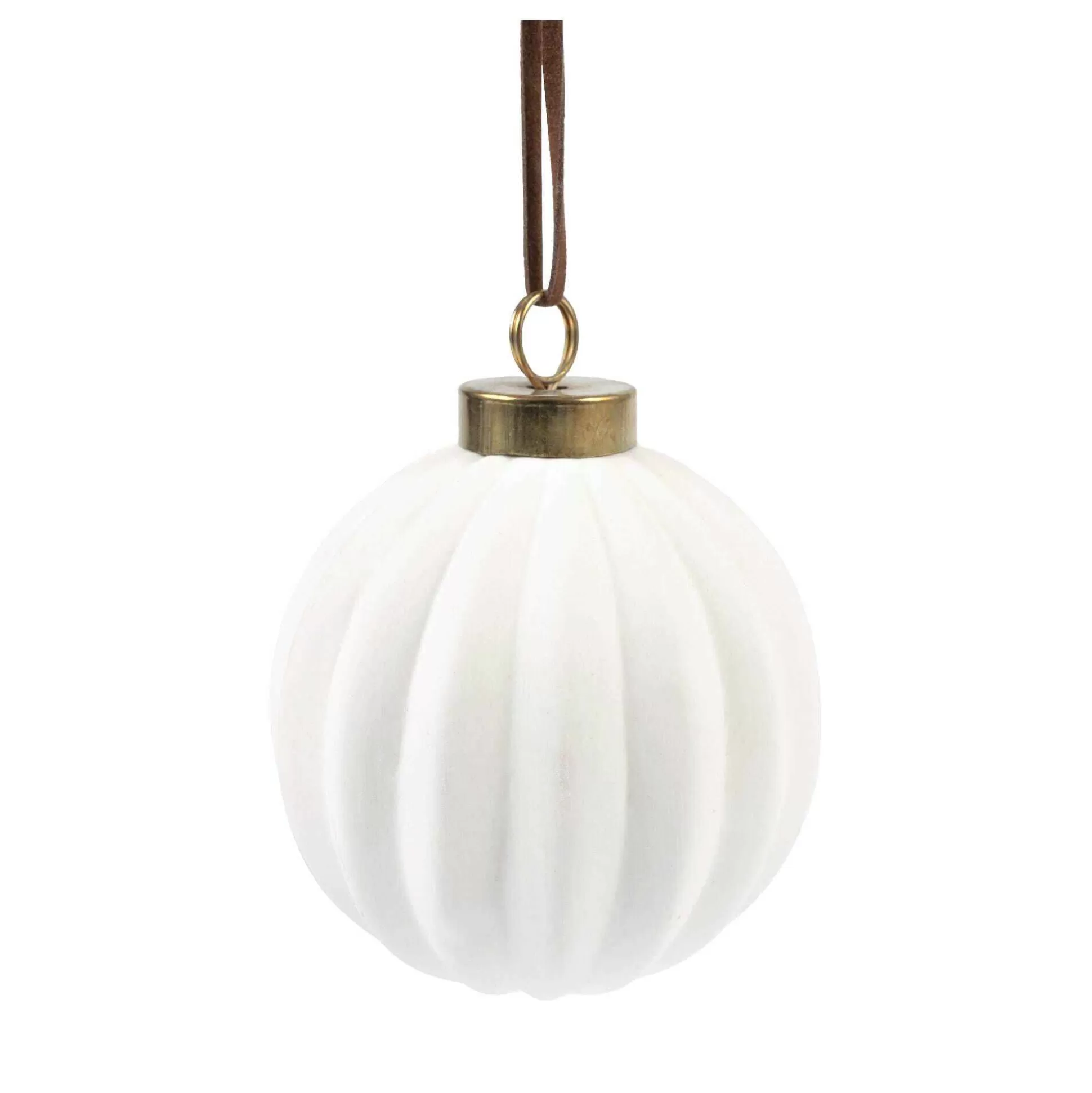 Hanging Ceramic Striped Round Bauble Decoration 8Cm-Hobbycraft Discount