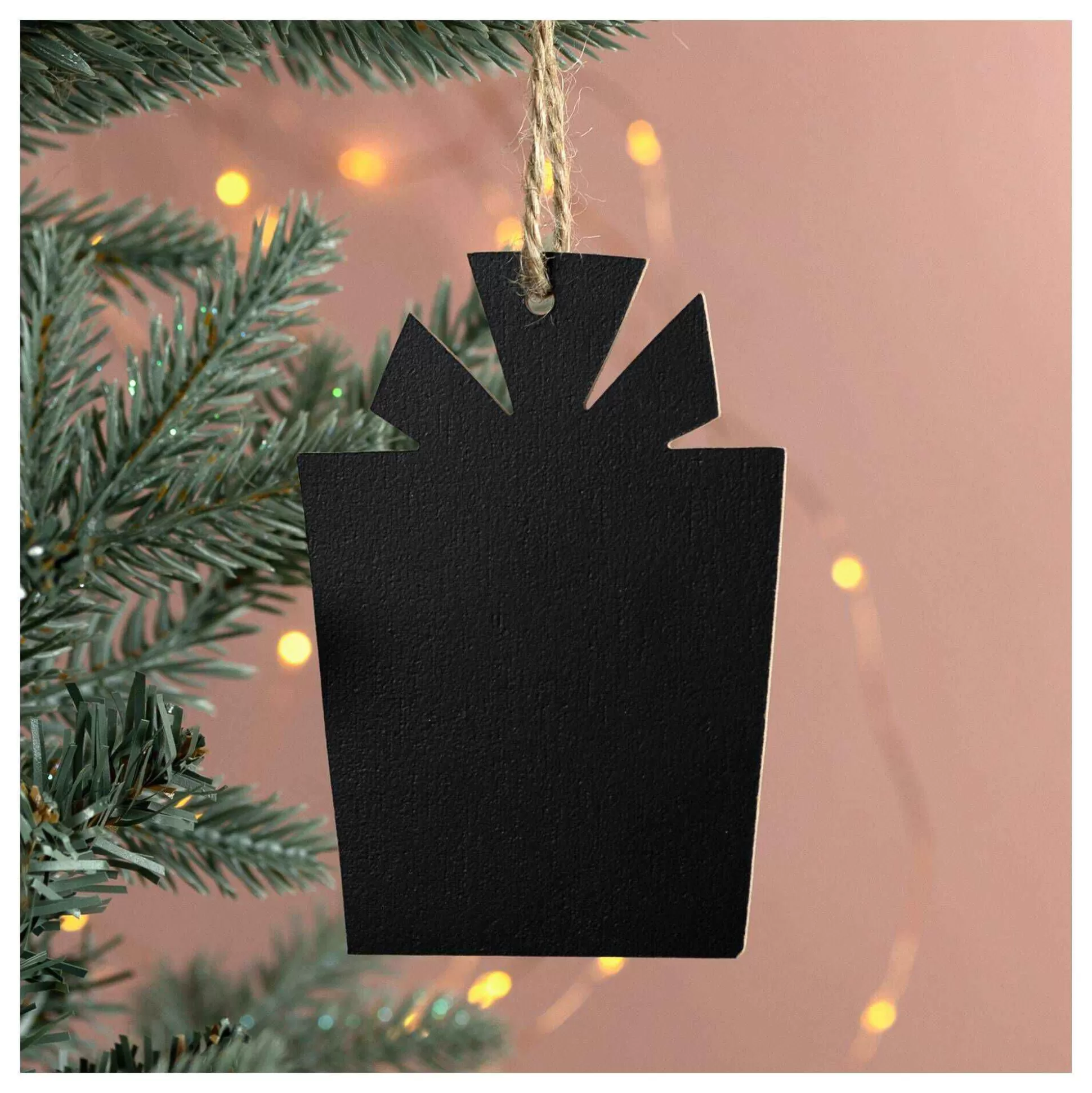 Hanging Mini Chalkboard Present Decoration 10Cm-Hobbycraft New