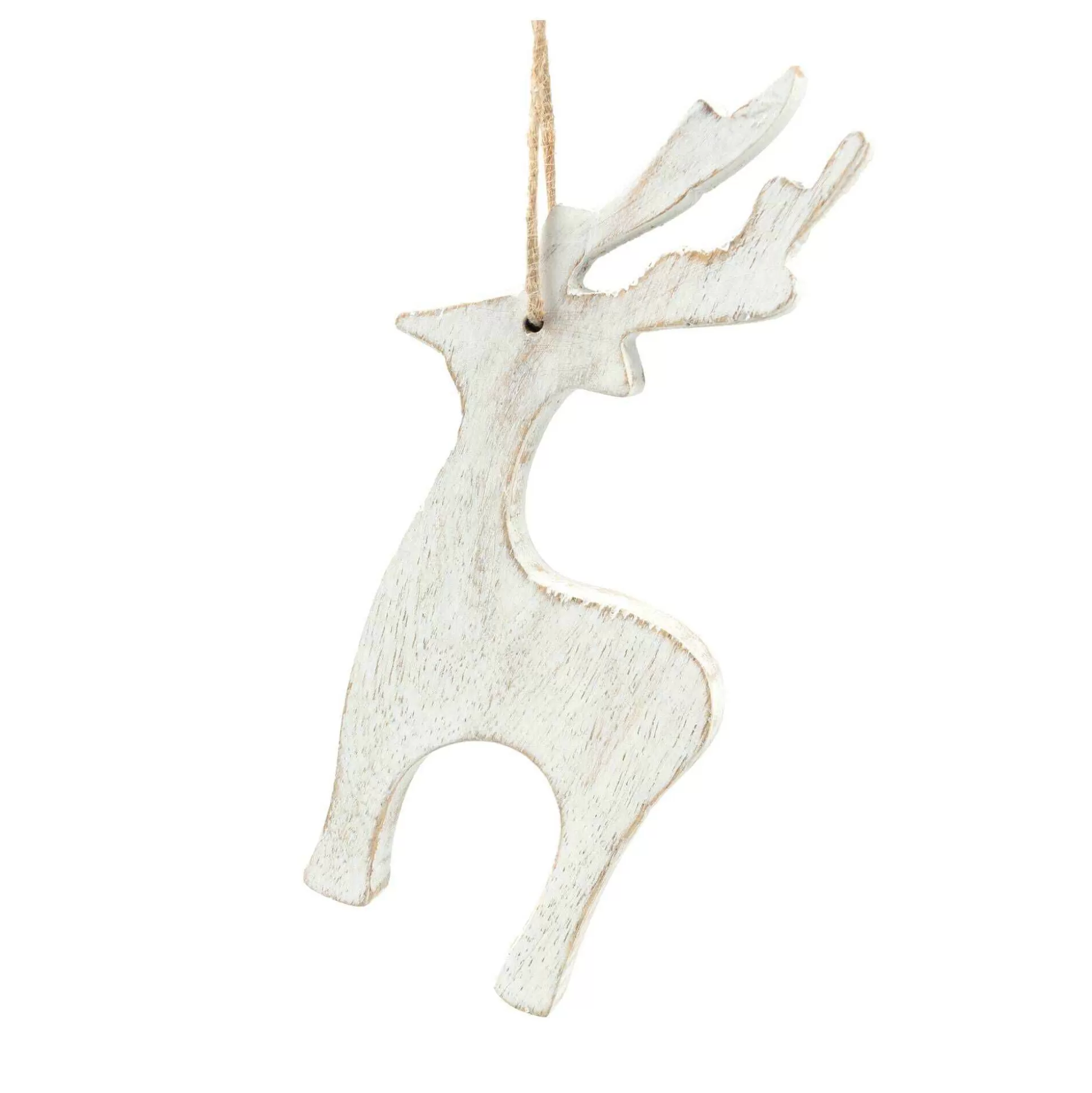 Hanging Reindeer Mango Wood Decoration 14Cm-Hobbycraft Flash Sale