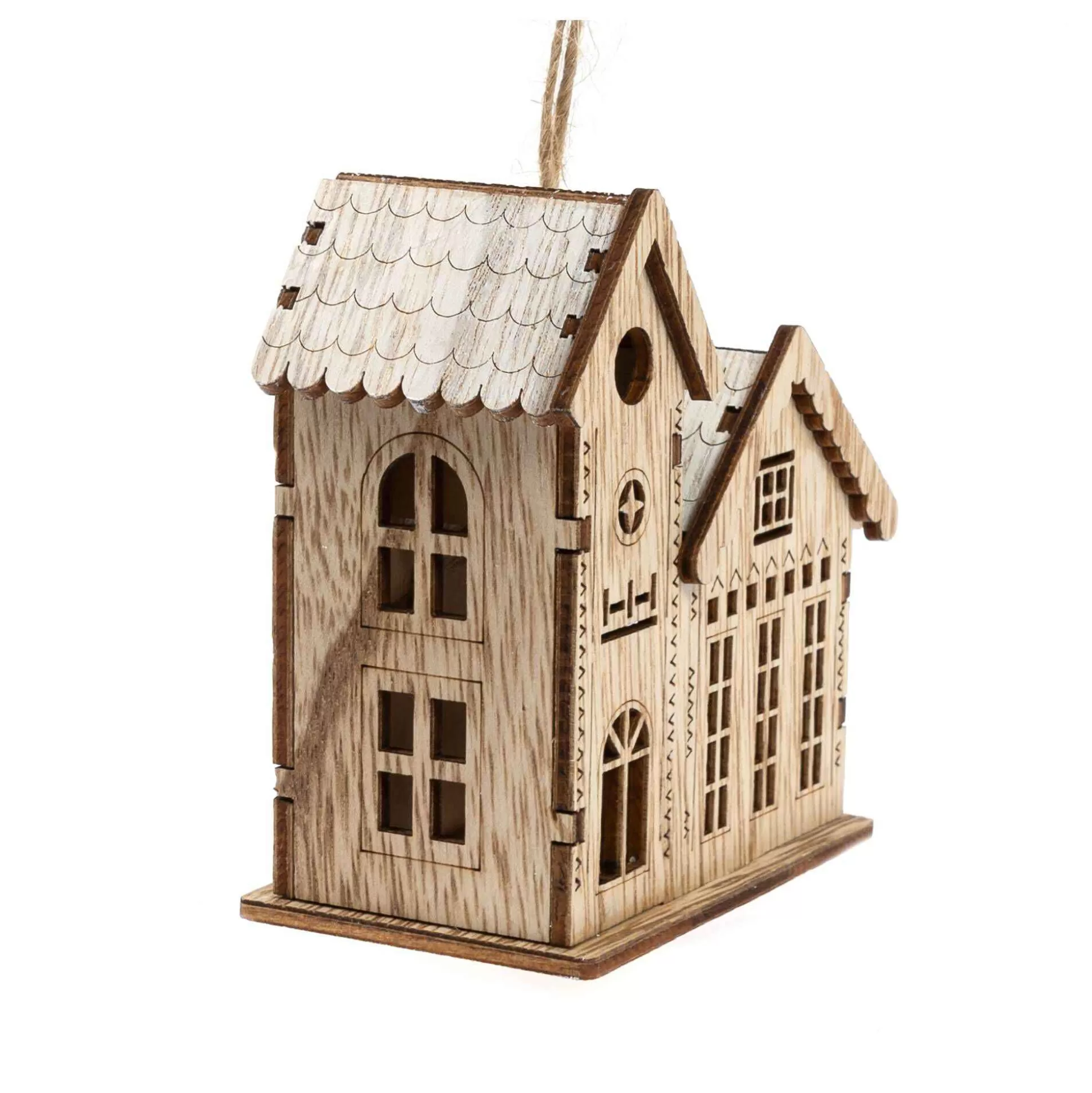 Hanging Wooden Church Decoration 8.5Cm-Hobbycraft Online