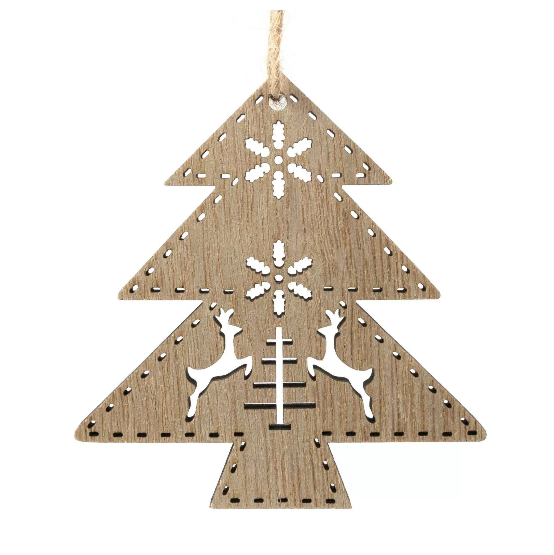 Hanging Wooden Fair Isle Decoration 10Cm-Hobbycraft Cheap