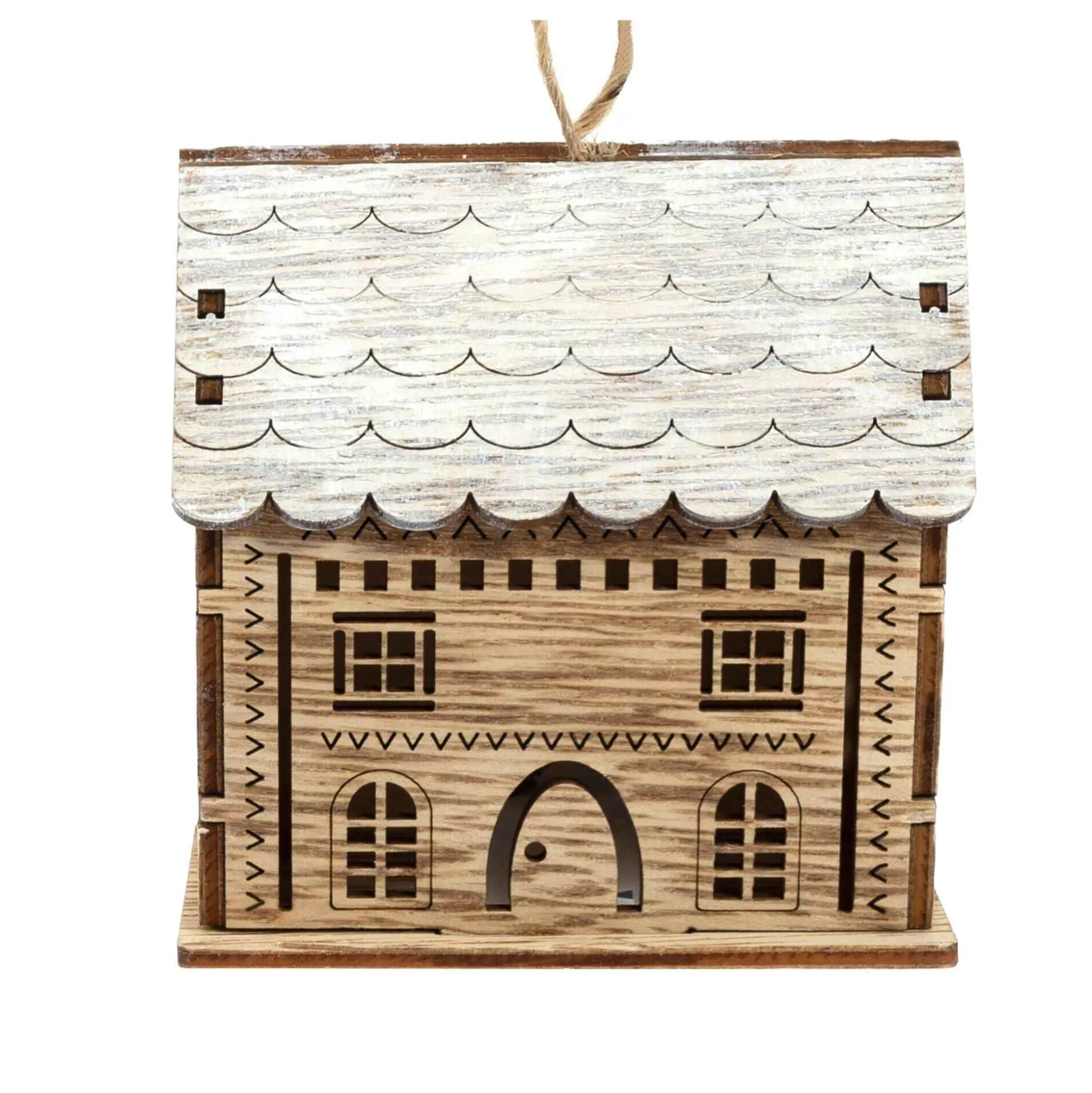 Hanging Wooden House Decoration 8Cm-Hobbycraft Best