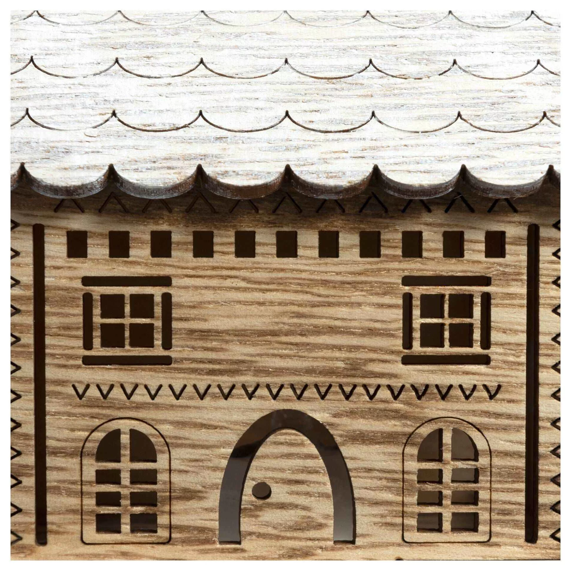 Hanging Wooden House Decoration 8Cm-Hobbycraft Best