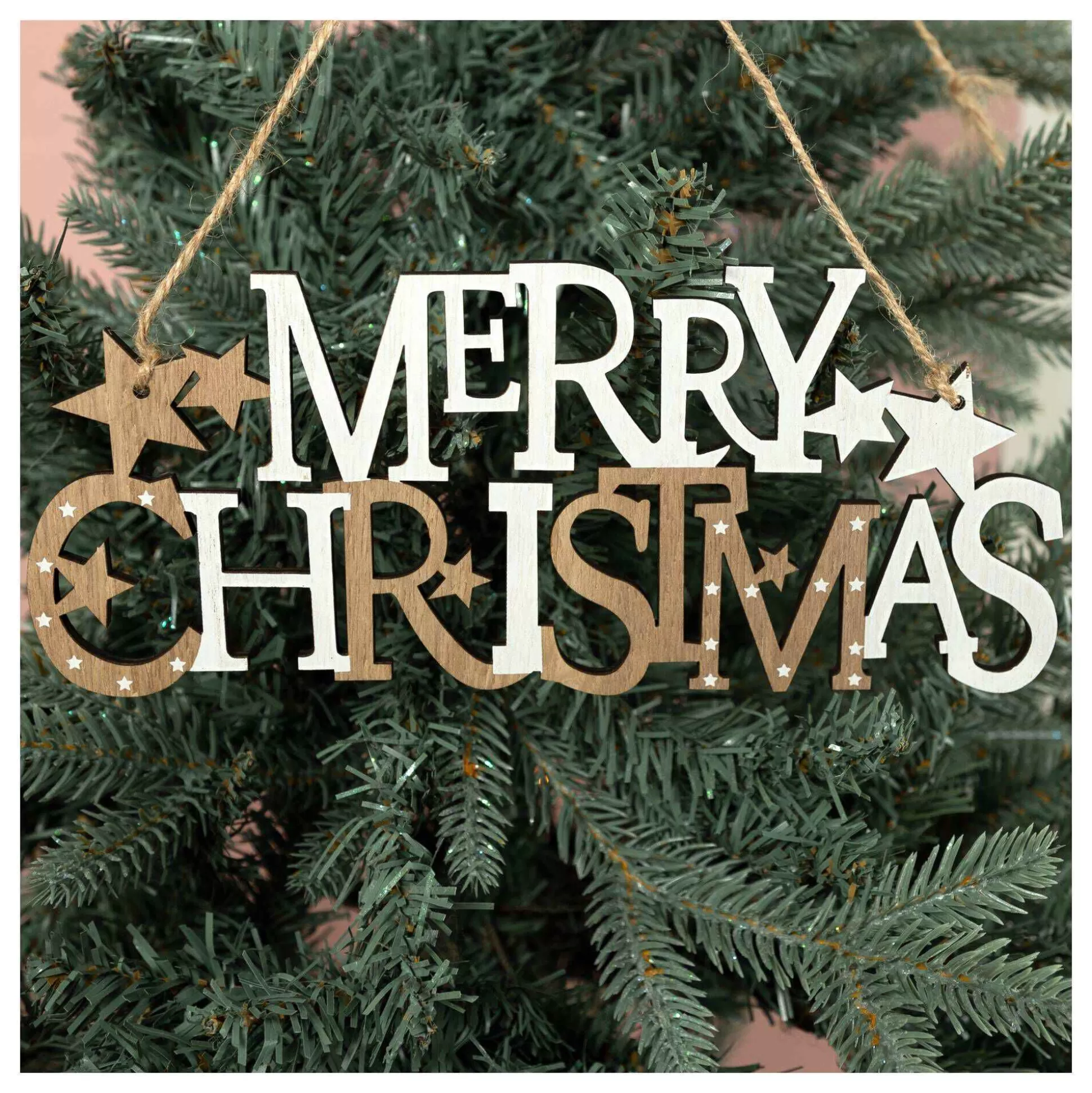 Hanging Wooden Merry Christmas Sign 23Cm-Hobbycraft Best Sale