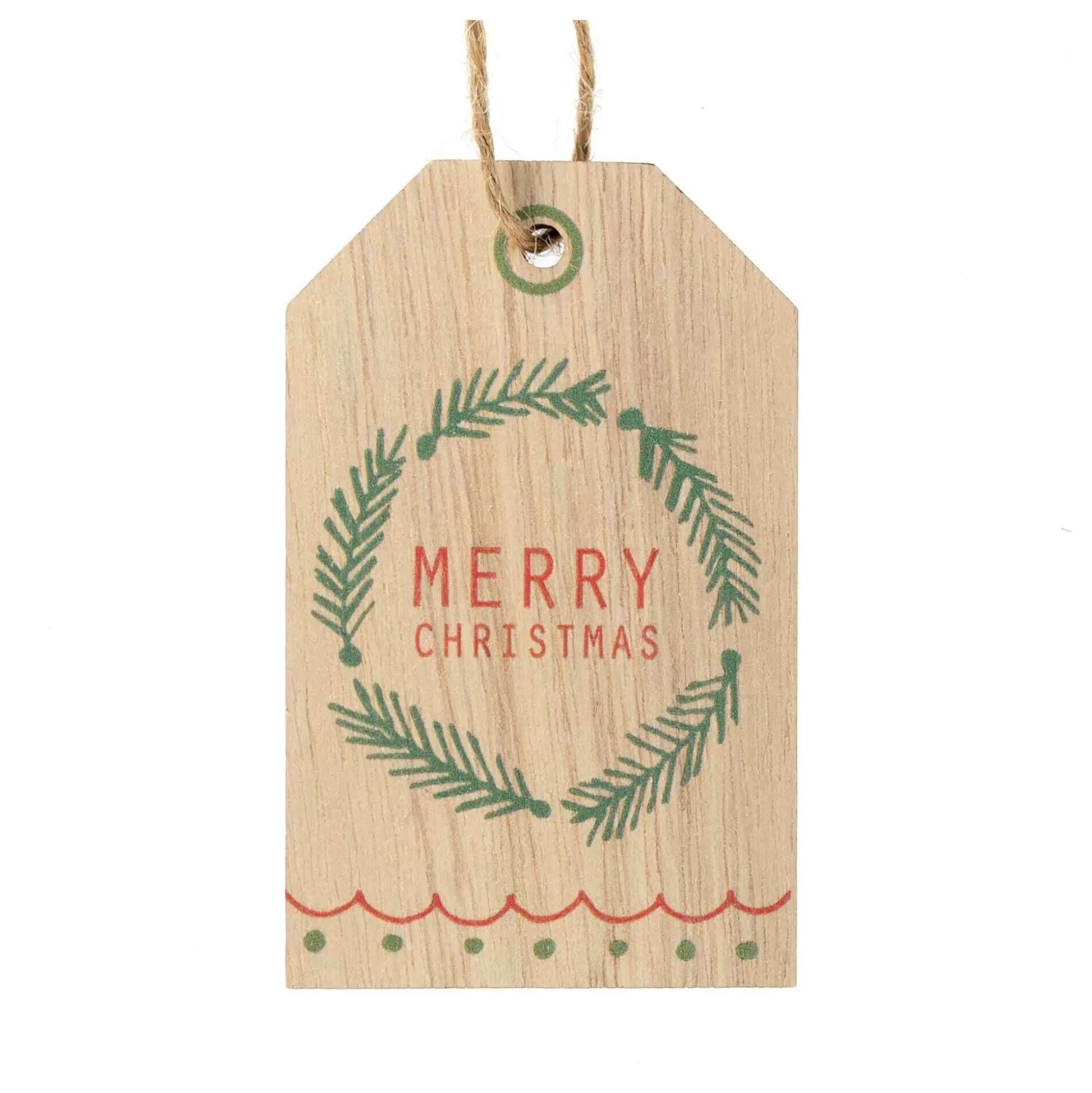 Hanging Wooden Merry Christmas Tag 10Cm-Hobbycraft Cheap