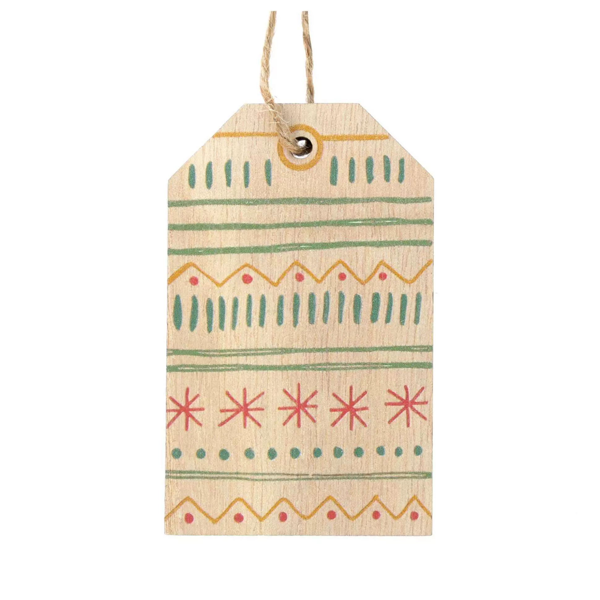 Hanging Wooden Patterned Tag 10Cm-Hobbycraft Flash Sale