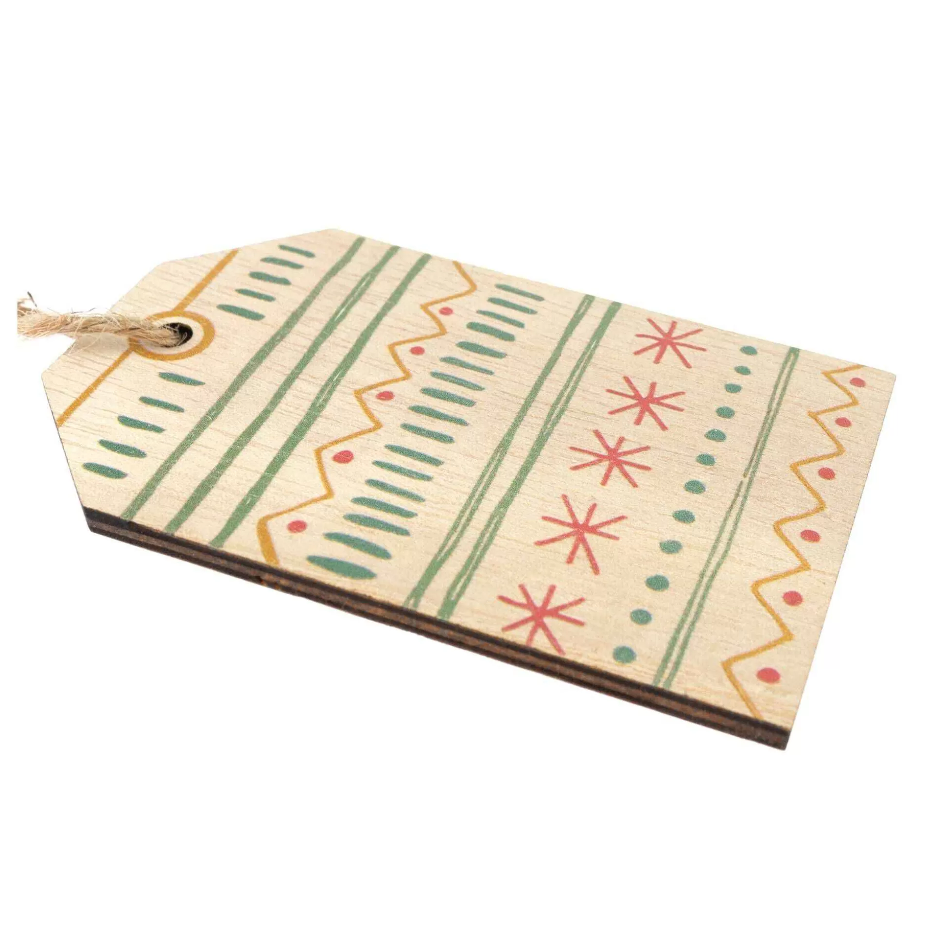 Hanging Wooden Patterned Tag 10Cm-Hobbycraft Flash Sale