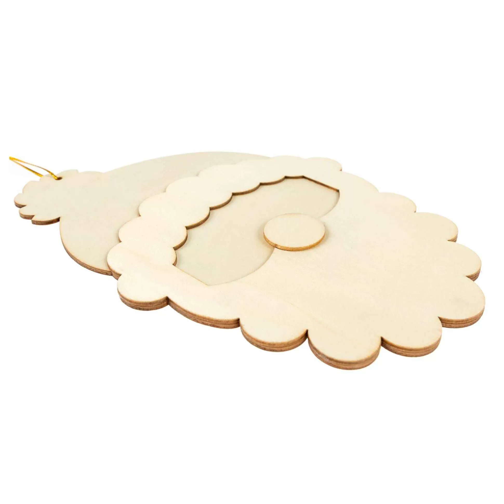 Hanging Wooden Santa Face Decoration 23Cm-Hobbycraft Cheap