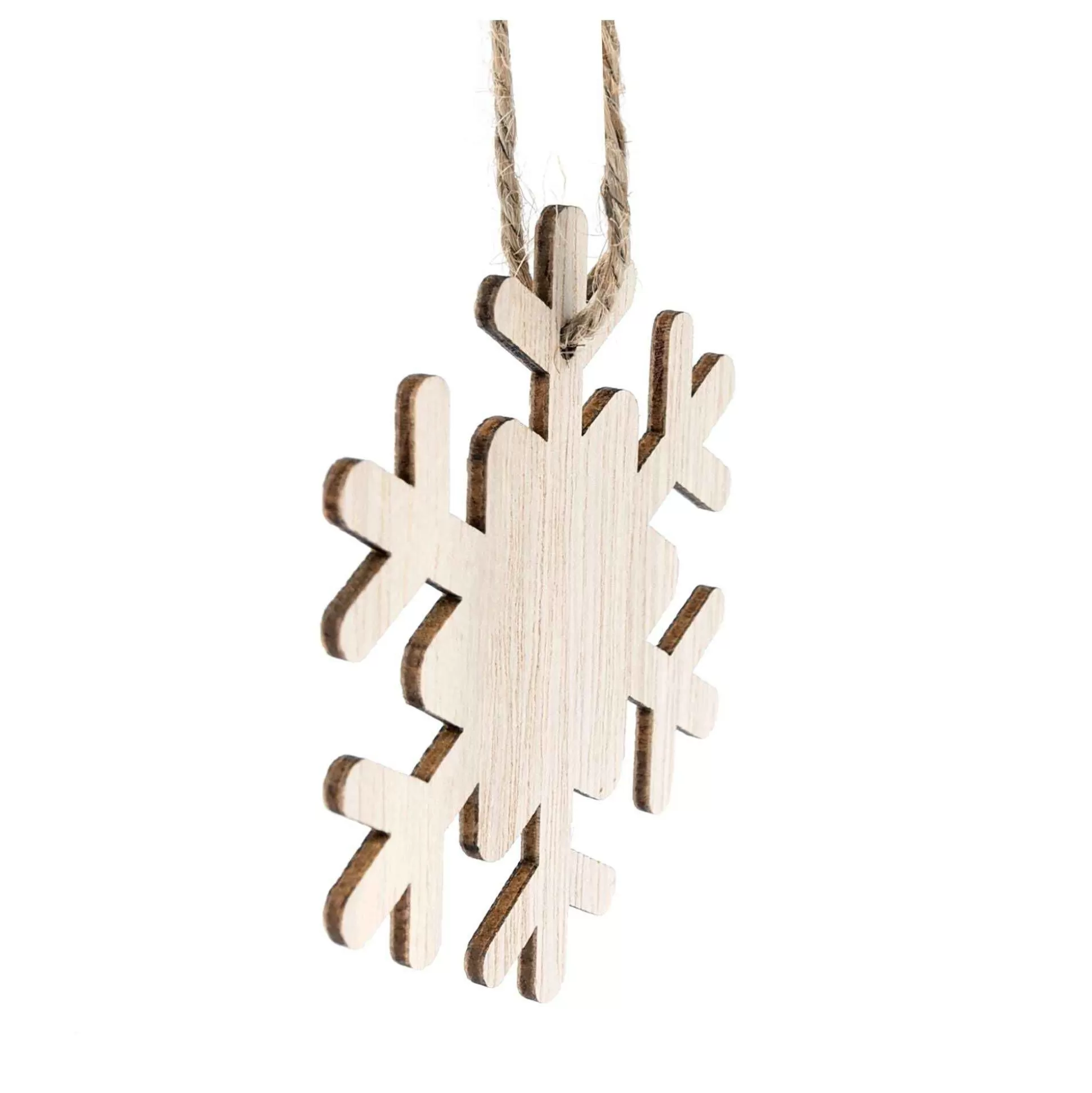 Hanging Wooden Snowflake Decoration 8Cm-Hobbycraft Cheap