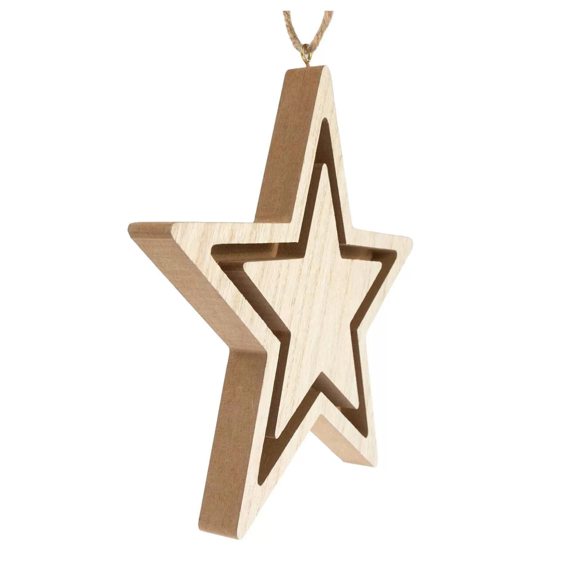 Hanging Wooden Star Decoration 19.5Cm-Hobbycraft Best Sale