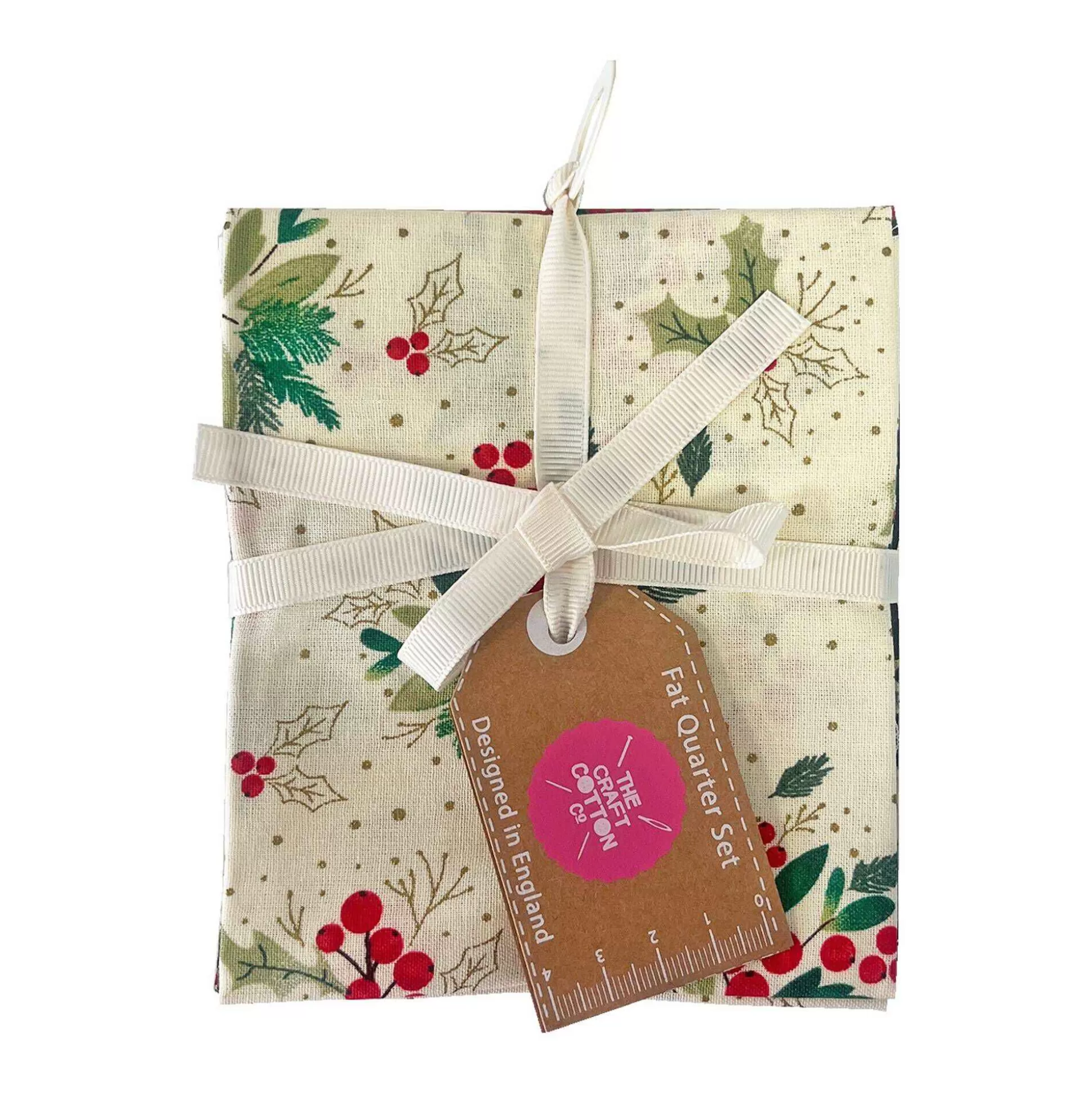 Holly Cotton Fat Quarters 4 Pack-Hobbycraft Shop